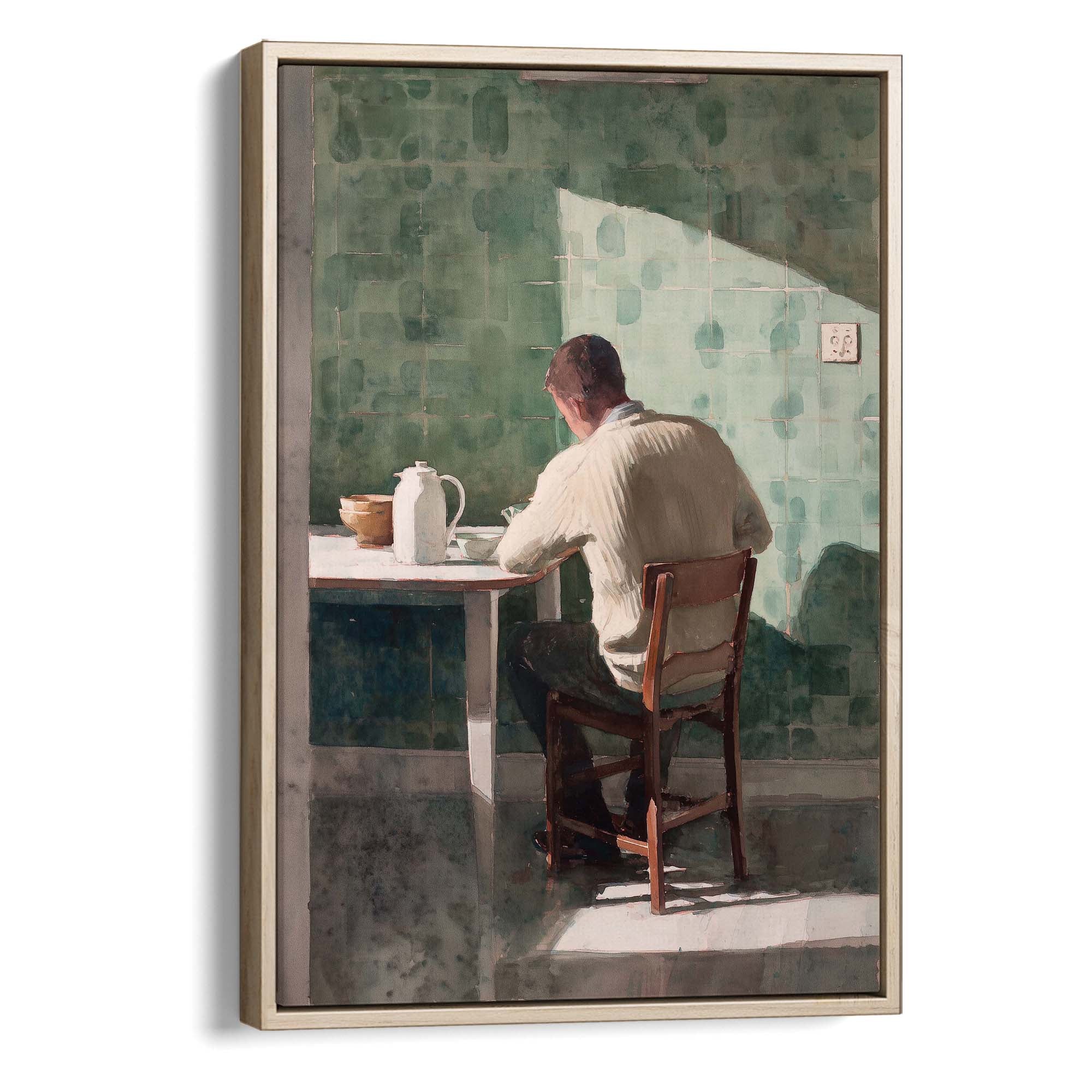 At the Kitchen Table Canvas Print