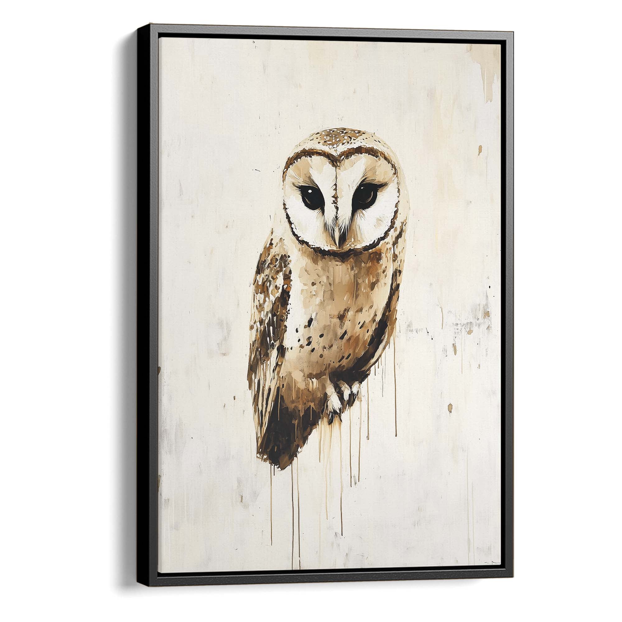 Barn Owl Drip Canvas Print Canvas Art Wildfrog Art