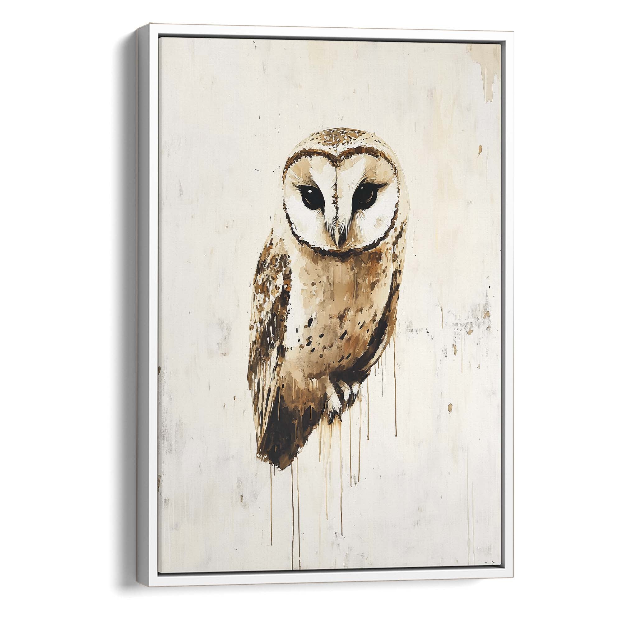Barn Owl Drip Canvas Print Canvas Art Wildfrog Art