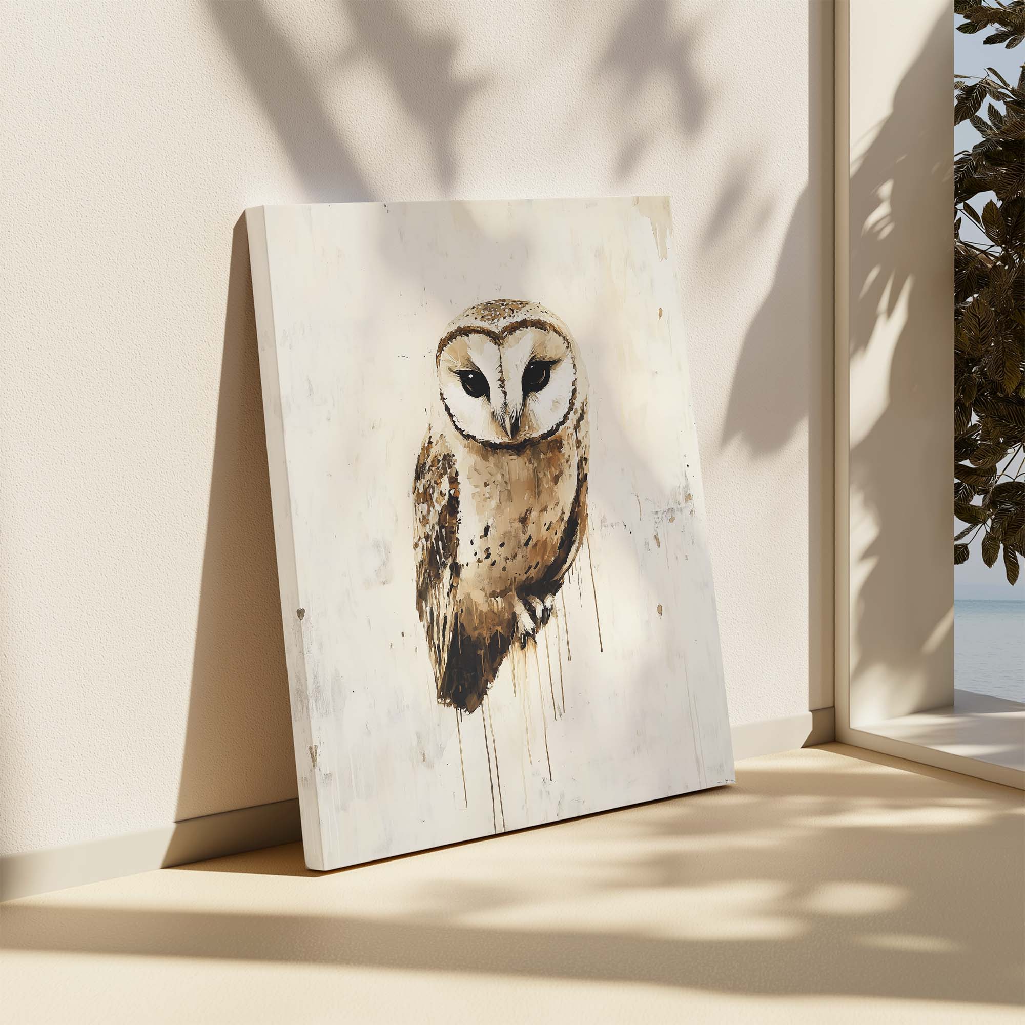 Barn Owl Drip Canvas Print Canvas Art Wildfrog Art