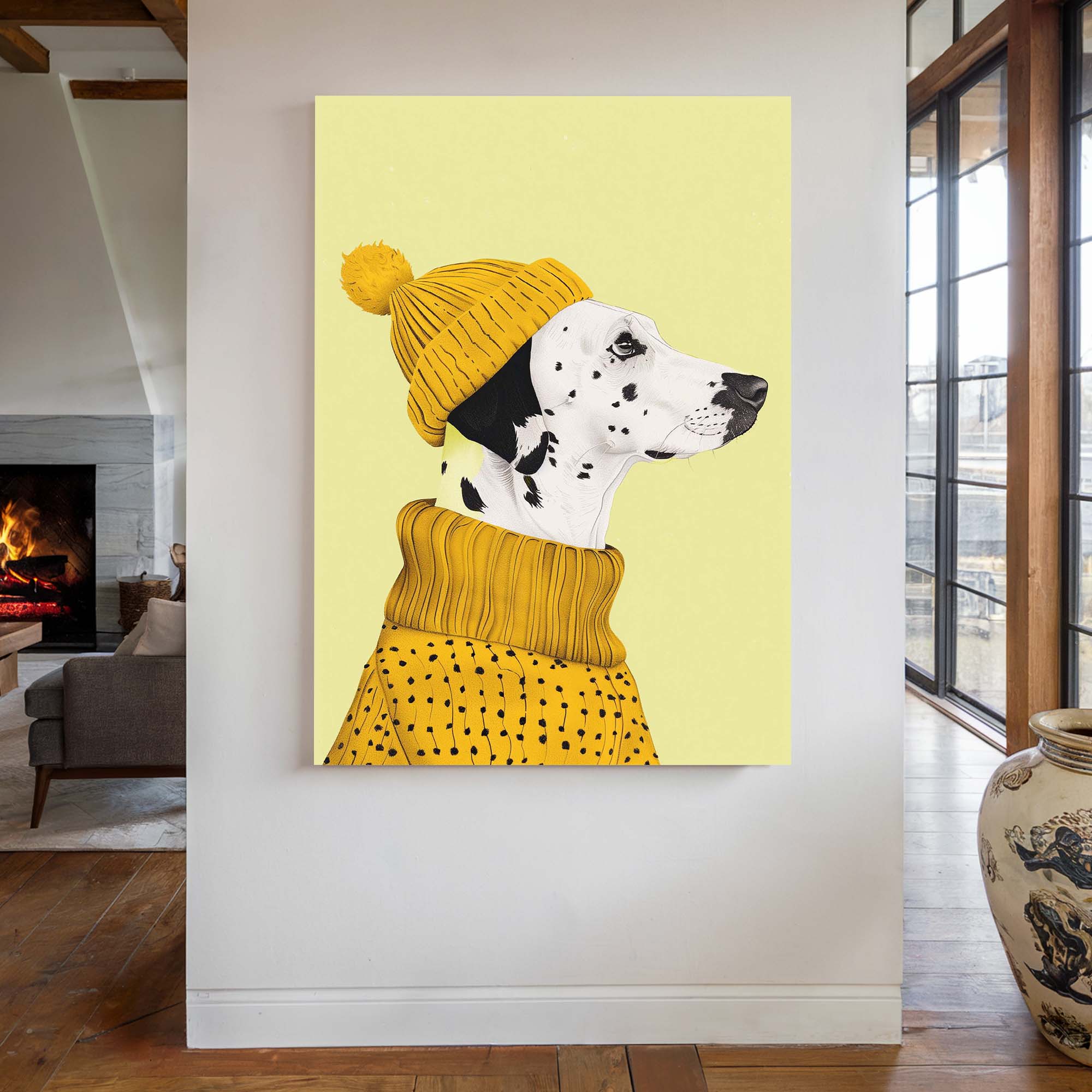 Beanie Dalmatian No2 Canvas Print Canvas Art Wildfrog Art