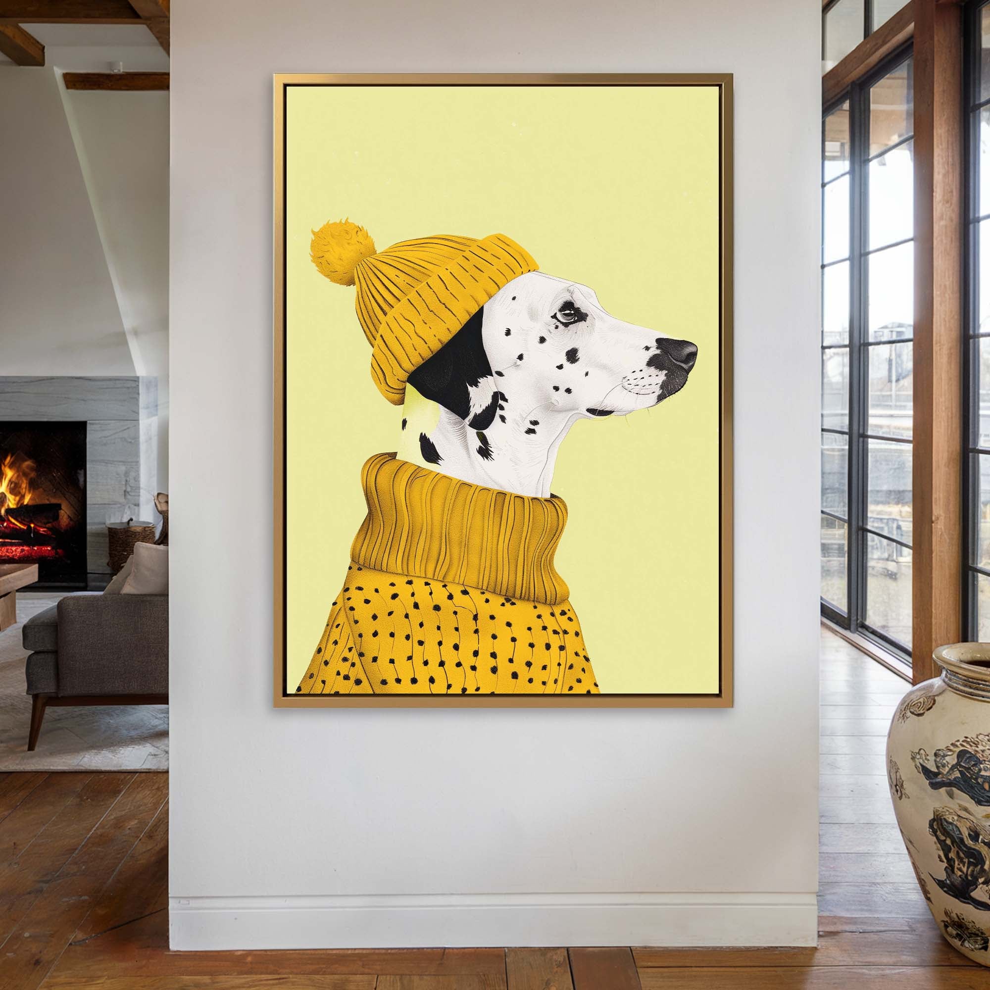 Beanie Dalmatian No2 Canvas Print Canvas Art Wildfrog Art