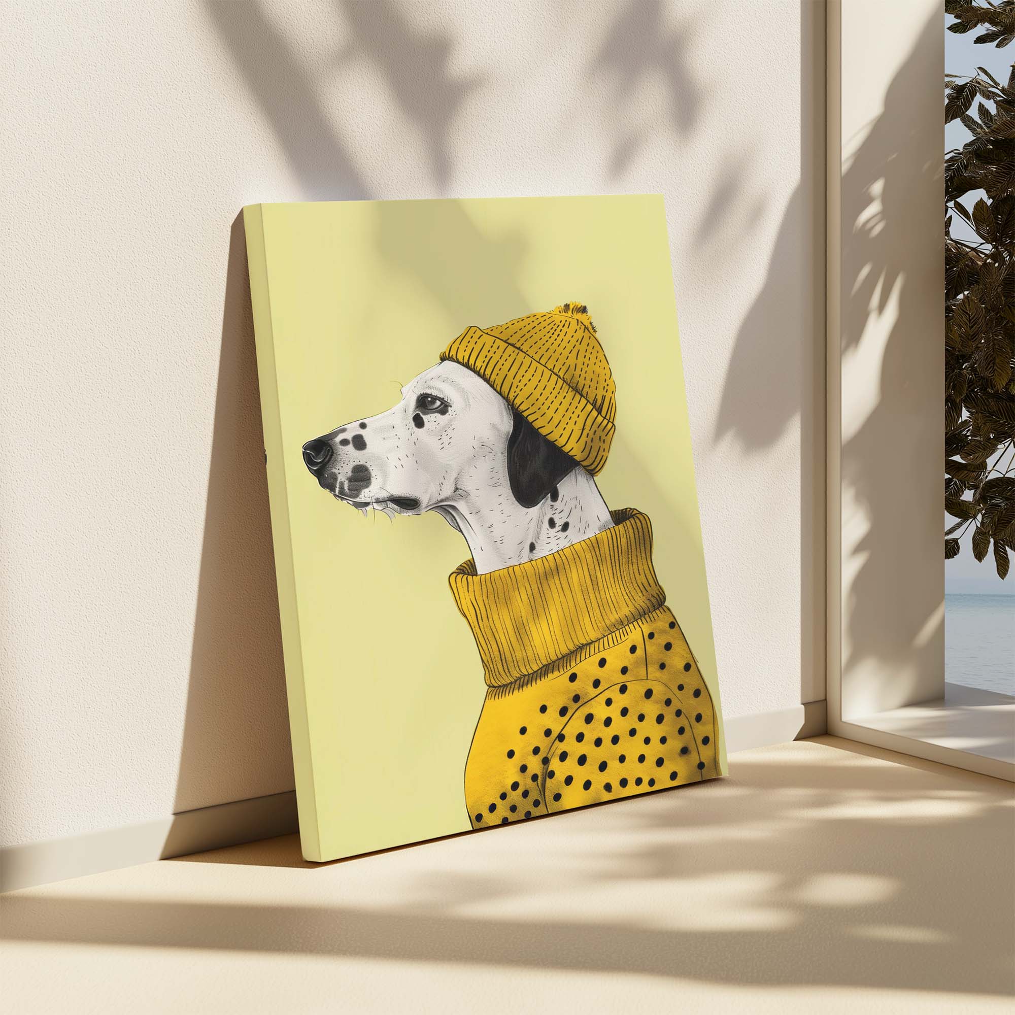 Beanie Dalmatian Canvas Print Canvas Art Wildfrog Art