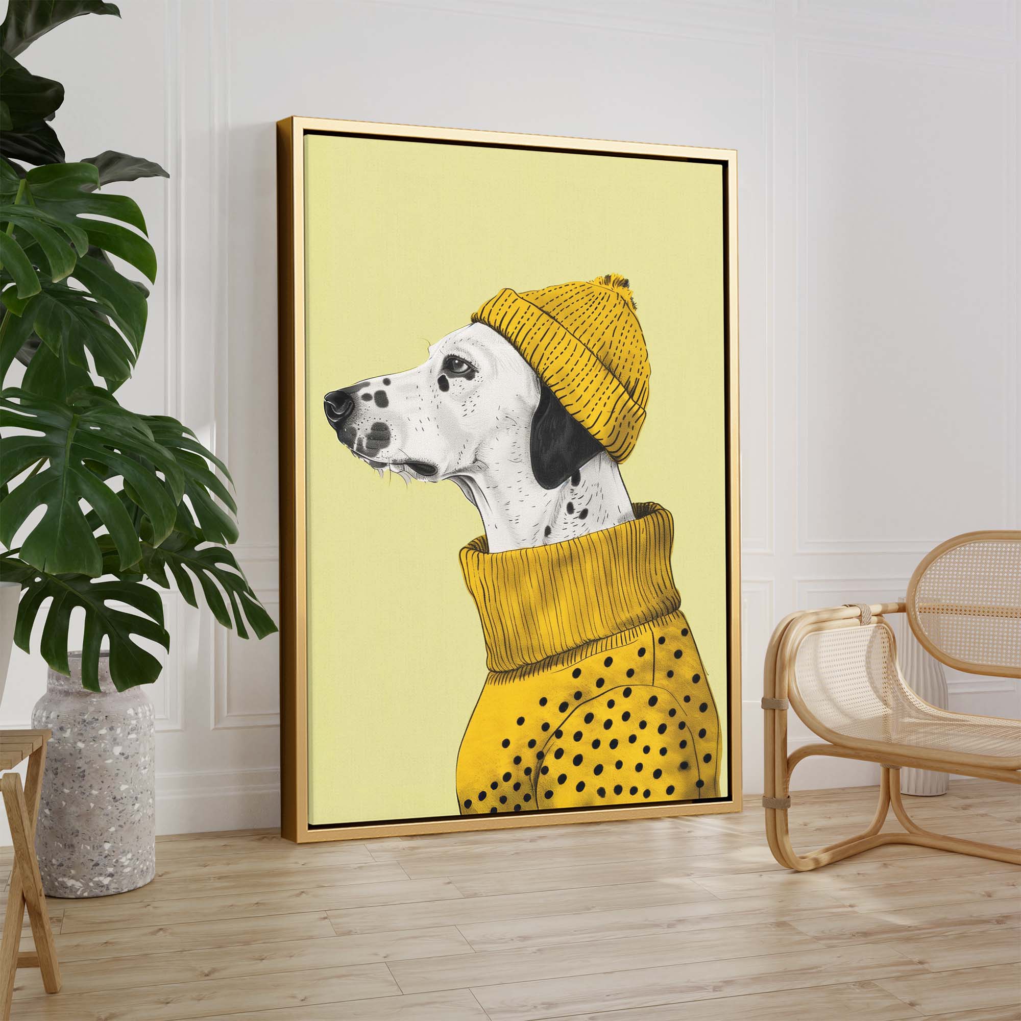 Beanie Dalmatian Canvas Print Canvas Art Wildfrog Art