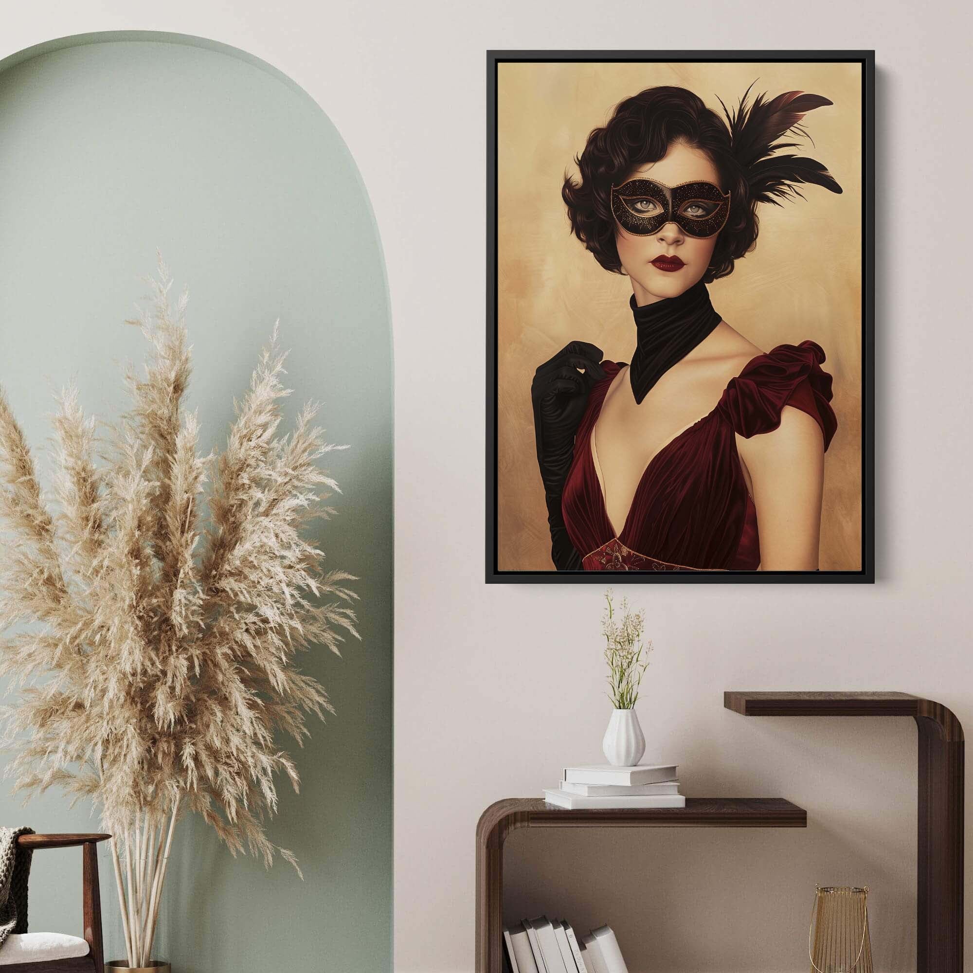 Black Mask and Gloves Canvas Print Canvas Art Wildfrog Art