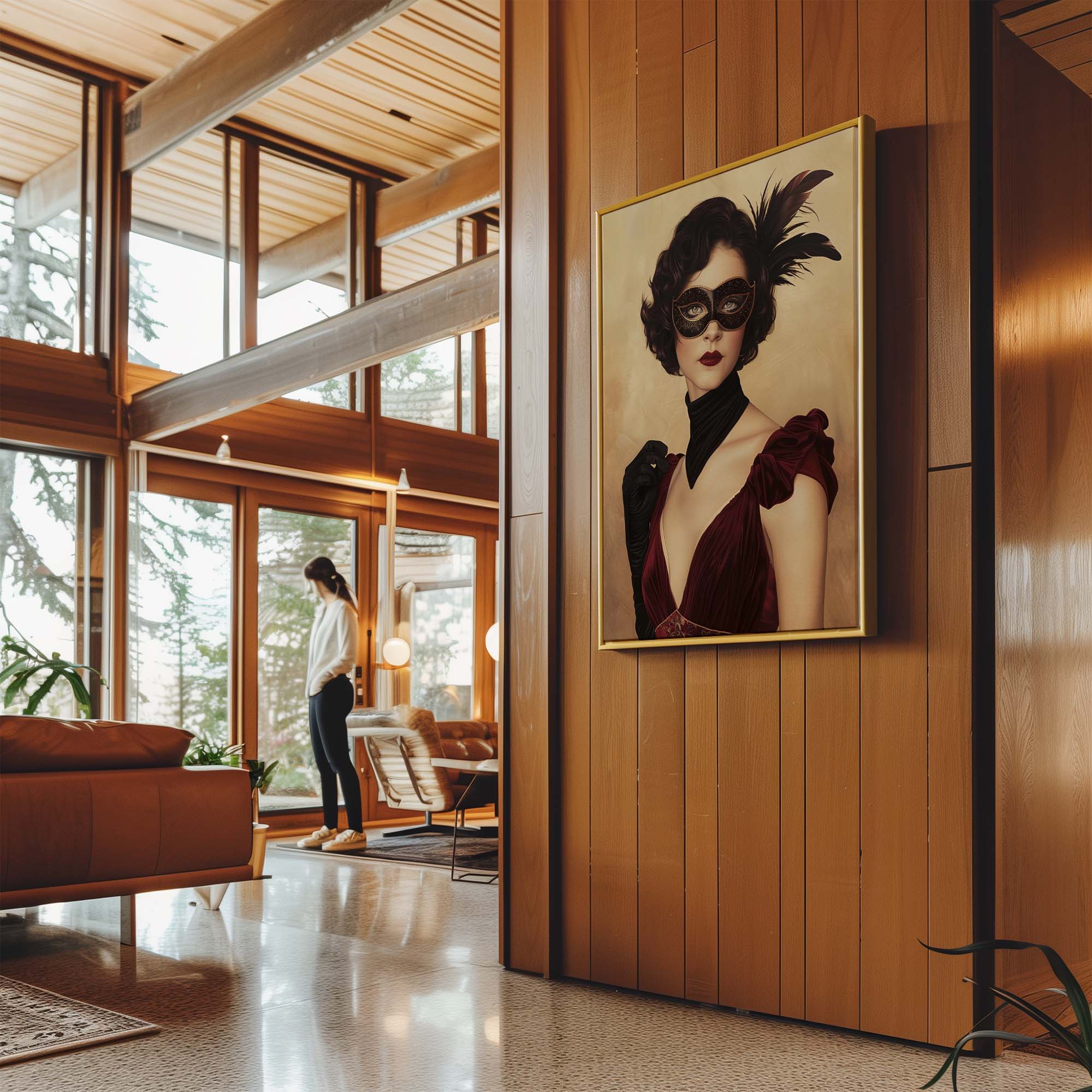 Black Mask and Gloves Canvas Print Canvas Art Wildfrog Art