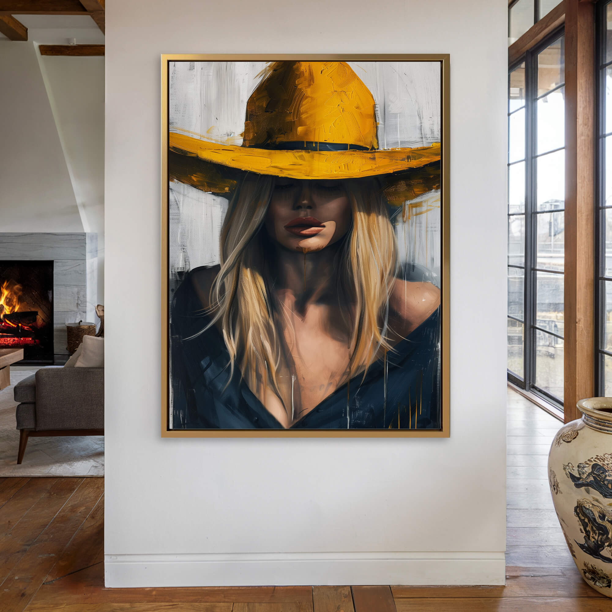 Blonde Cowgirl No1 Canvas Print Canvas Art Wildfrog Art