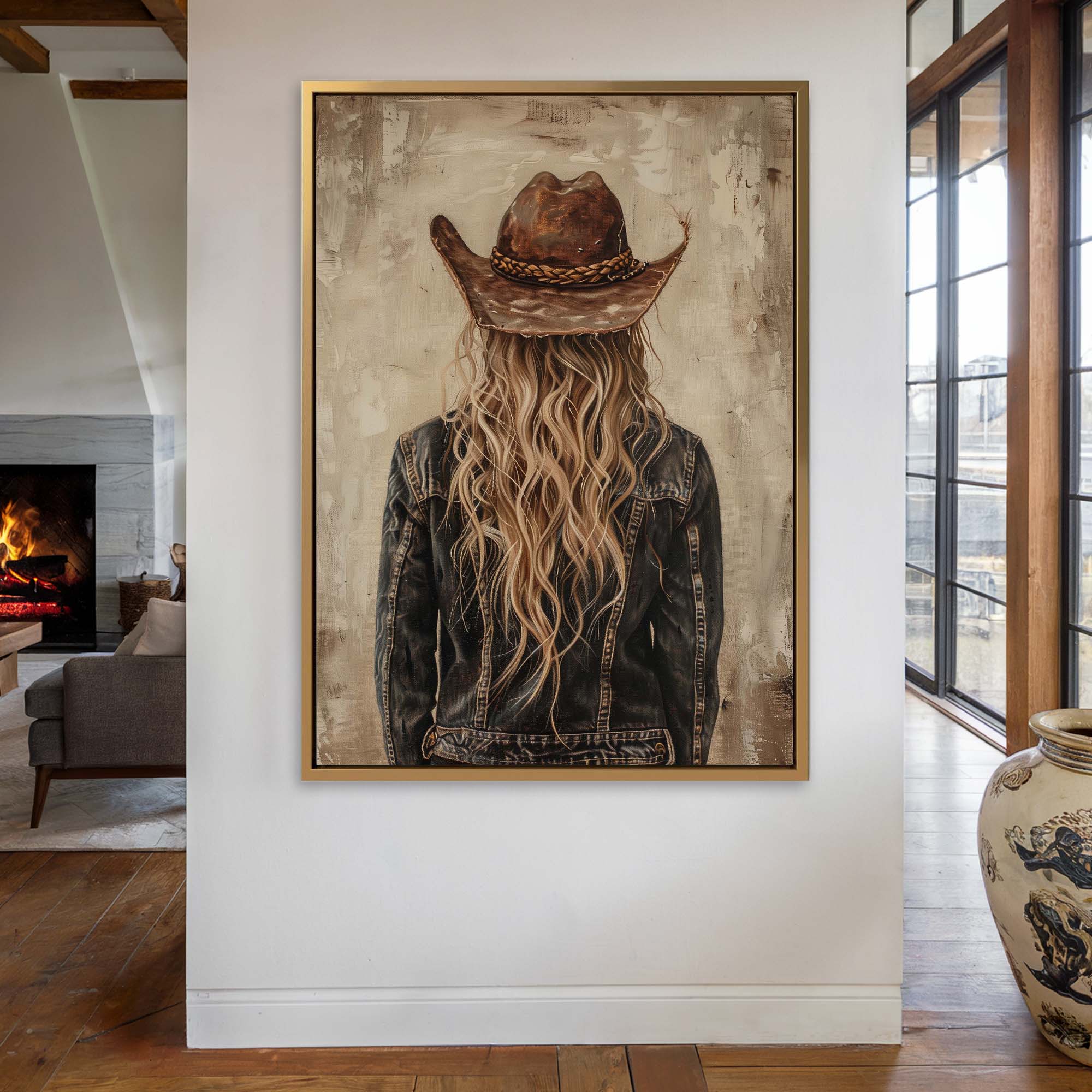 Blonde Cowgirl No2 Canvas Print Canvas Art Wildfrog Art