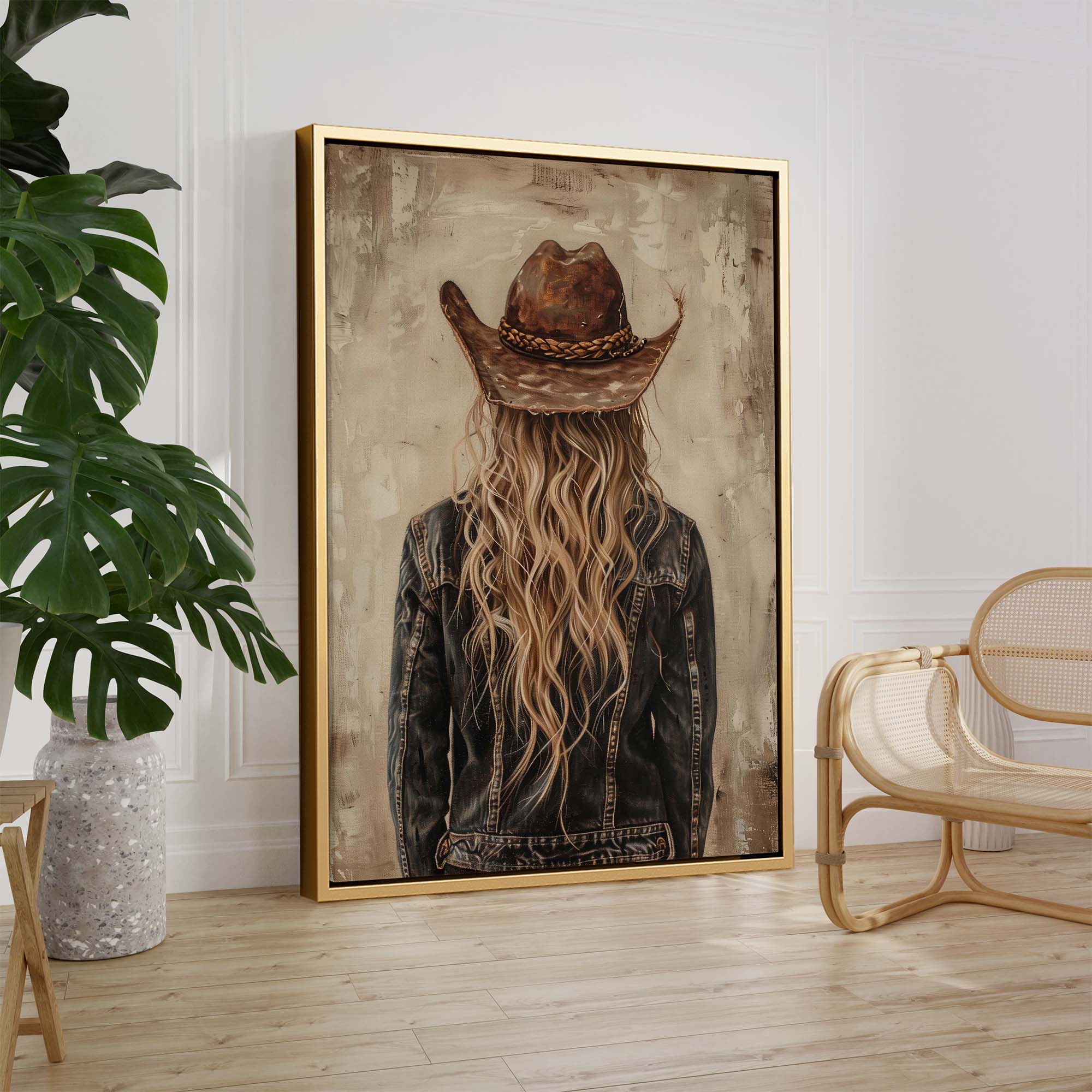 Blonde Cowgirl No2 Canvas Print Canvas Art Wildfrog Art