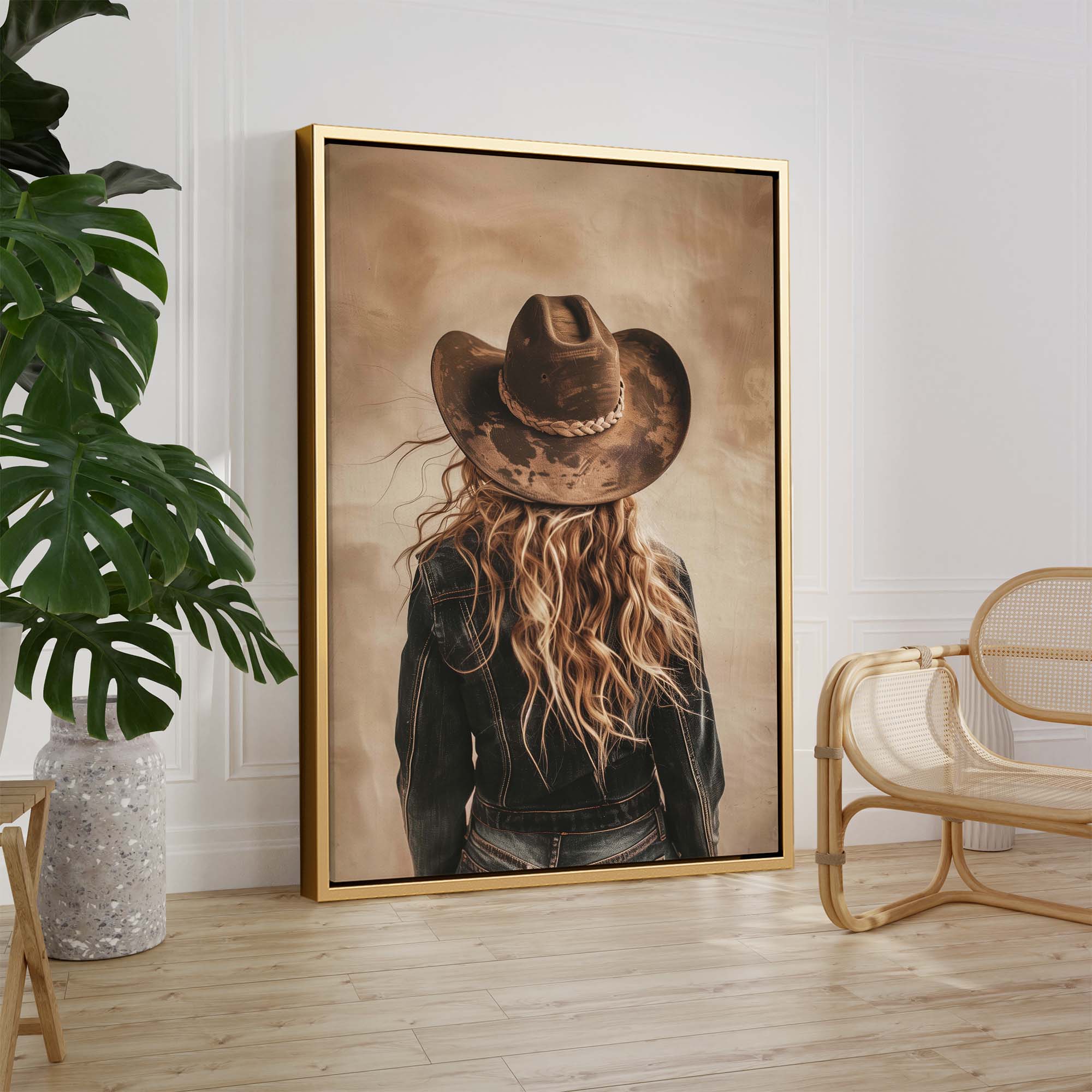 Blonde Cowgirl No3 Canvas Print Canvas Art Wildfrog Art