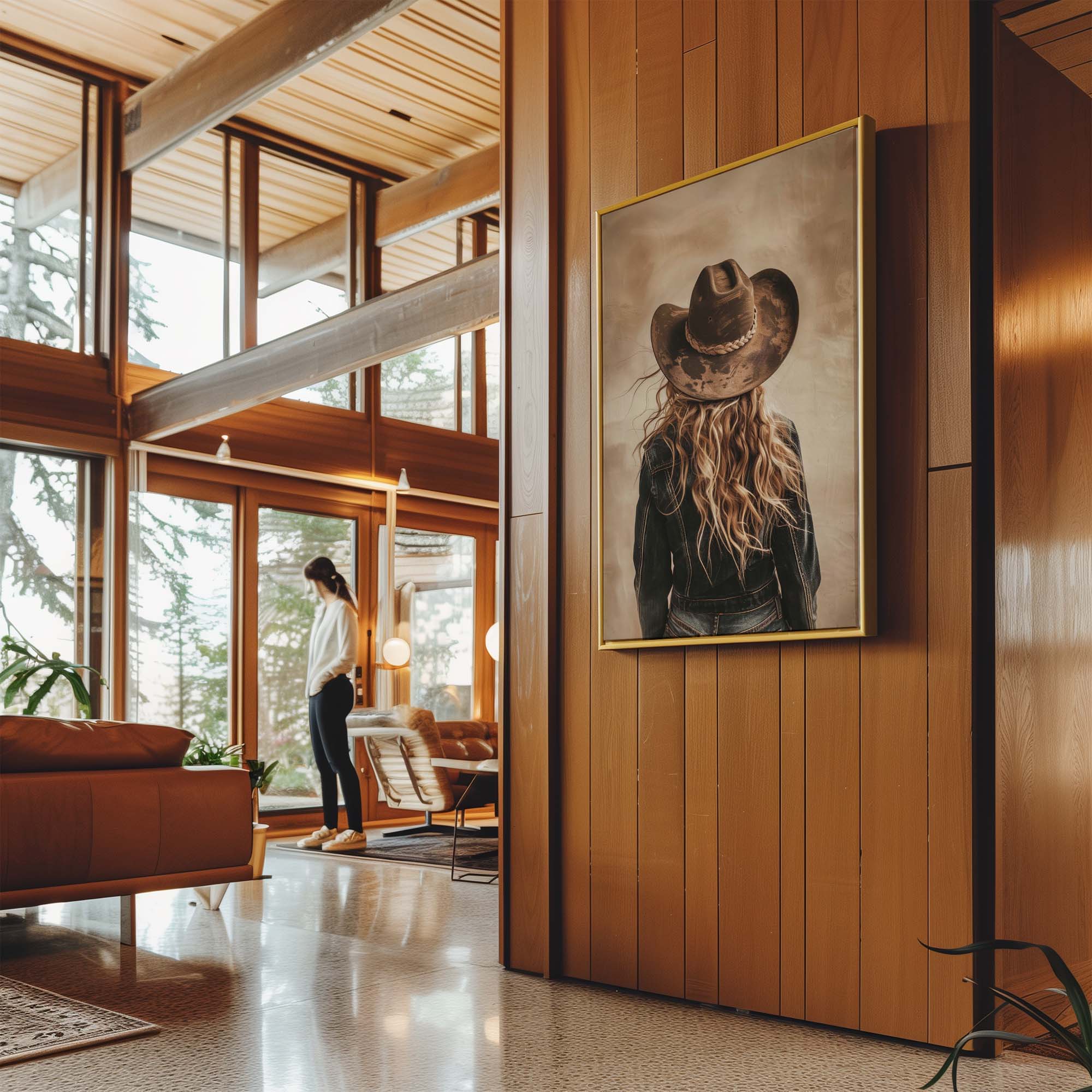 Blonde Cowgirl No3 Canvas Print Canvas Art Wildfrog Art