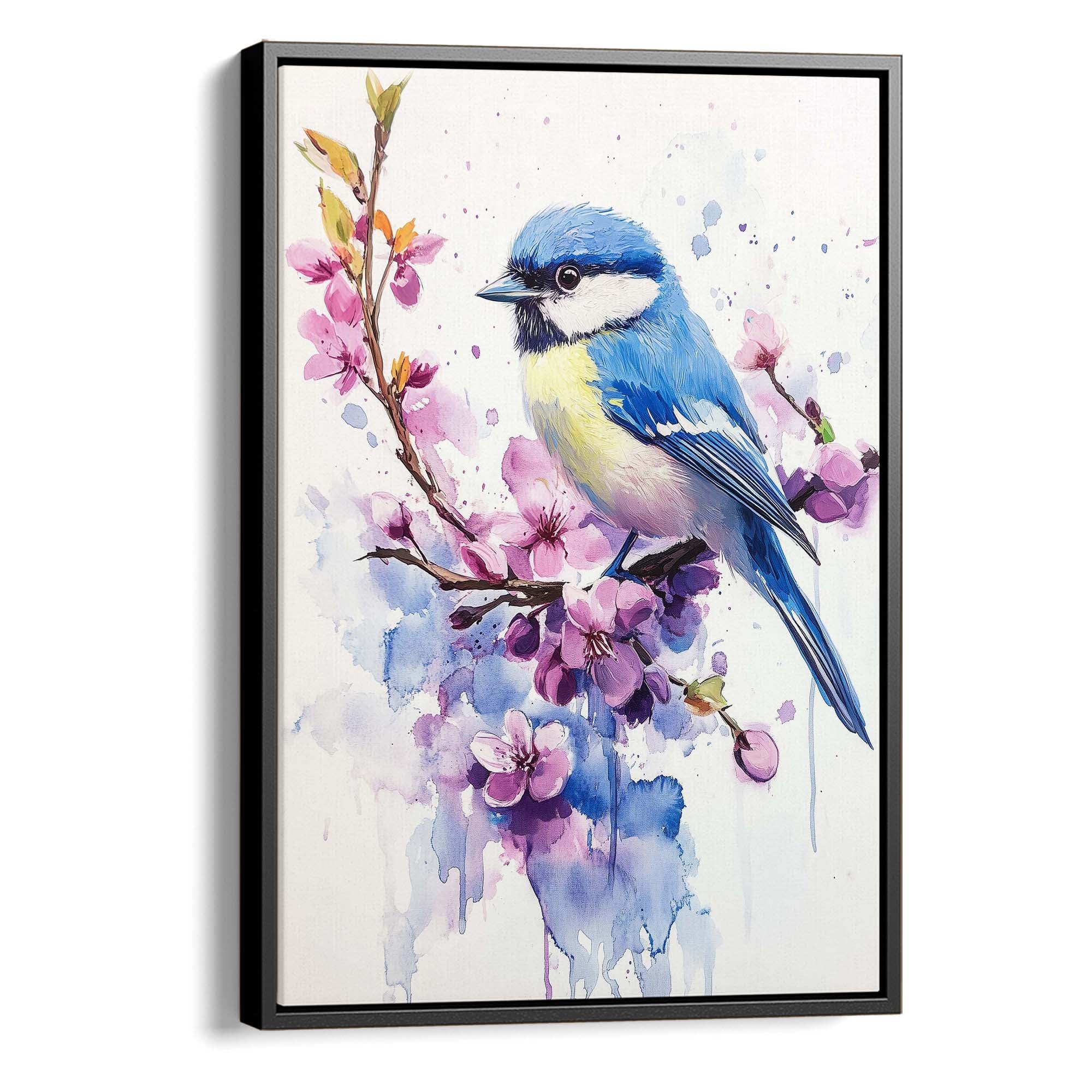 Blue Bird Blossom No1 Canvas Print Canvas Art Wildfrog Art