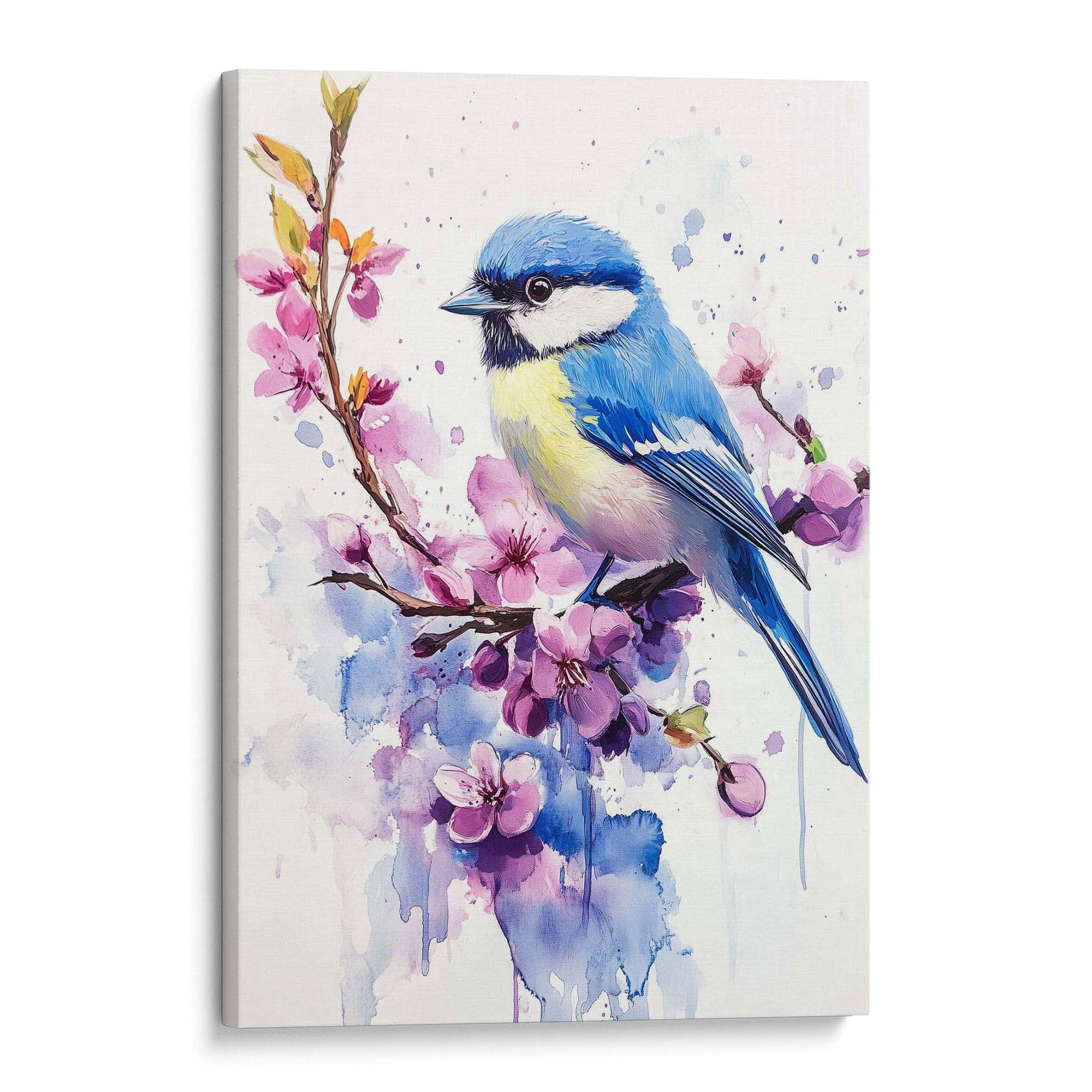 Blue Bird Blossom No1 Canvas Print Canvas Art Wildfrog Art