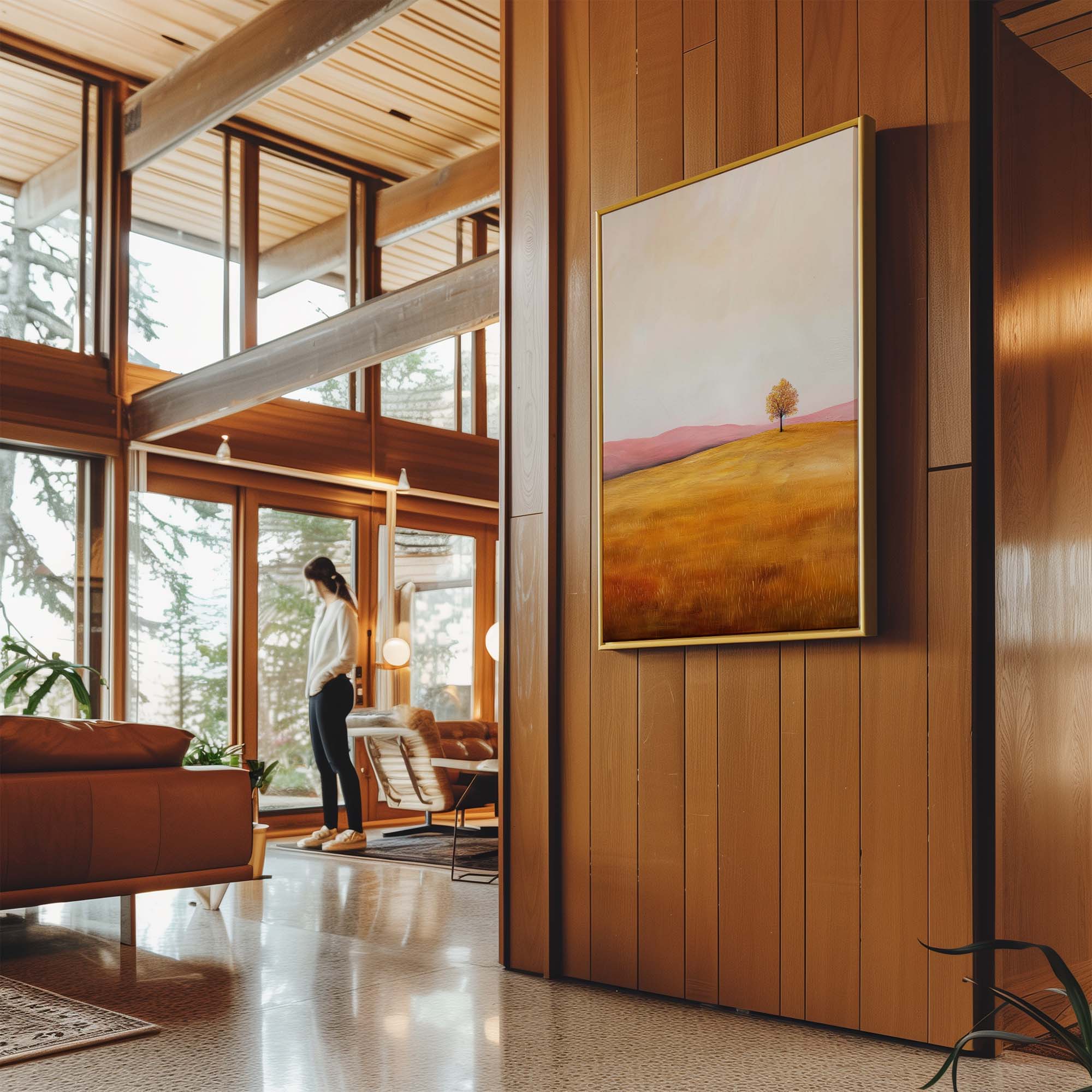 Blush Valley Tree Canvas Print