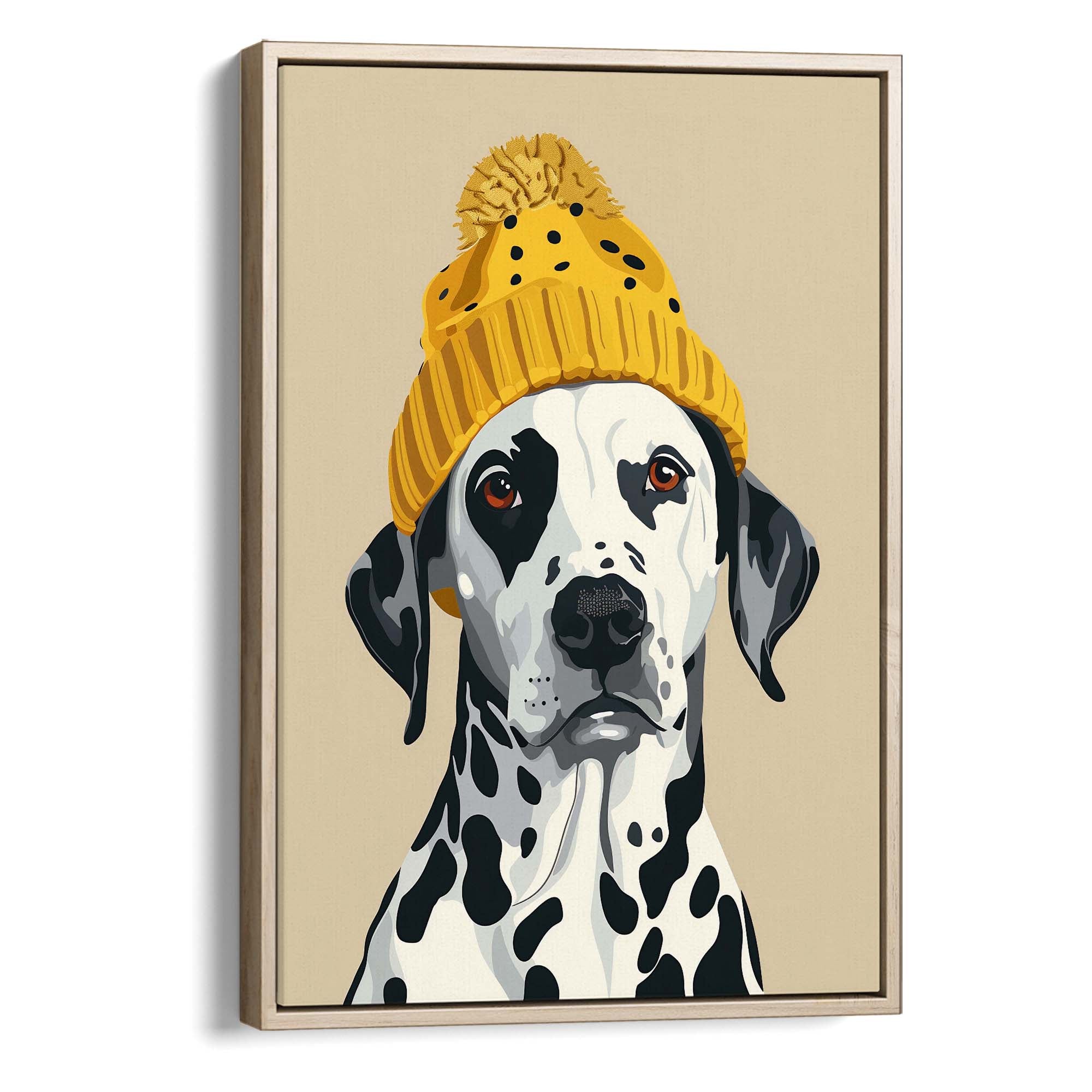 Bobble Hat Dalmatian No2 Canvas Print Canvas Art Wildfrog Art