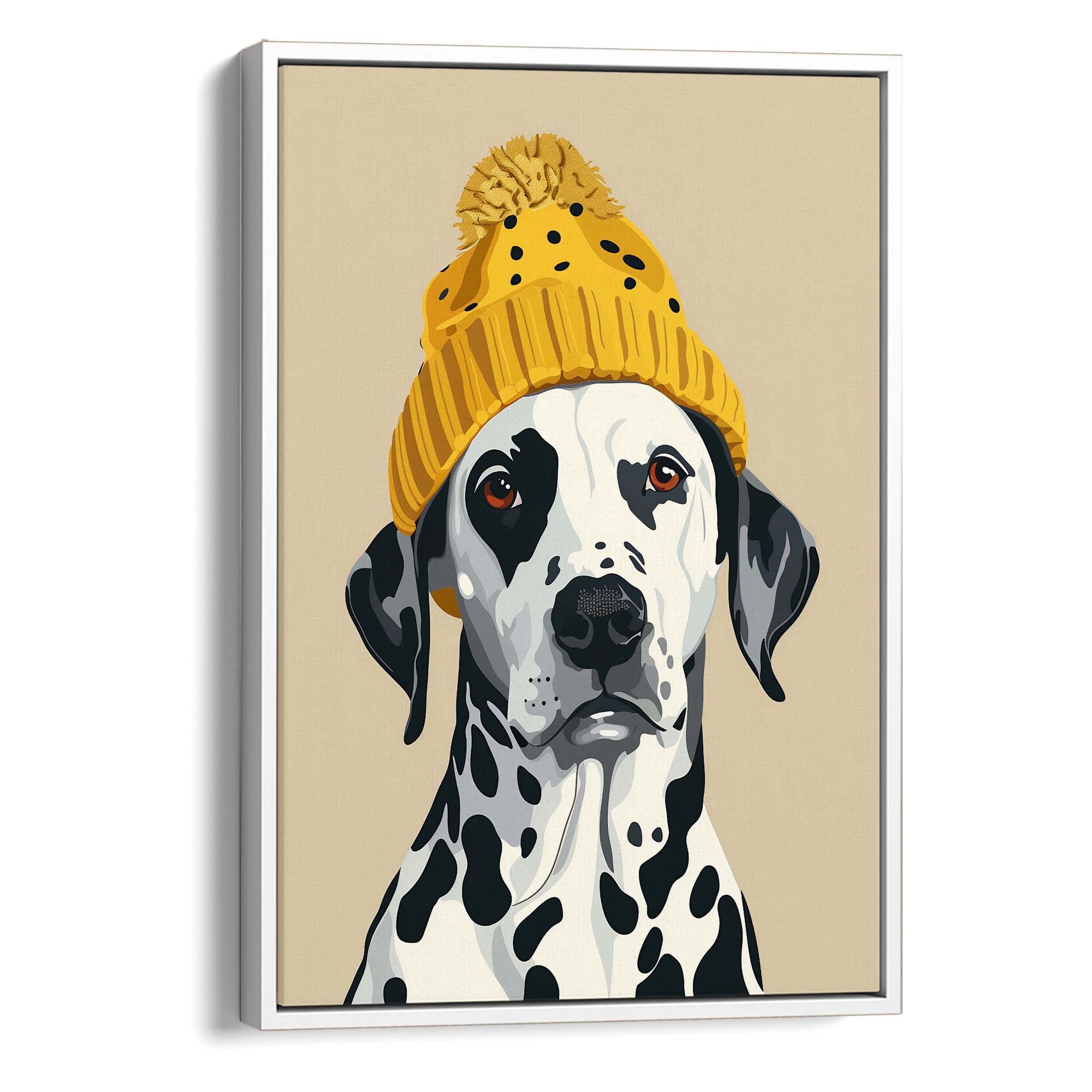 Bobble Hat Dalmatian No2 Canvas Print Canvas Art Wildfrog Art