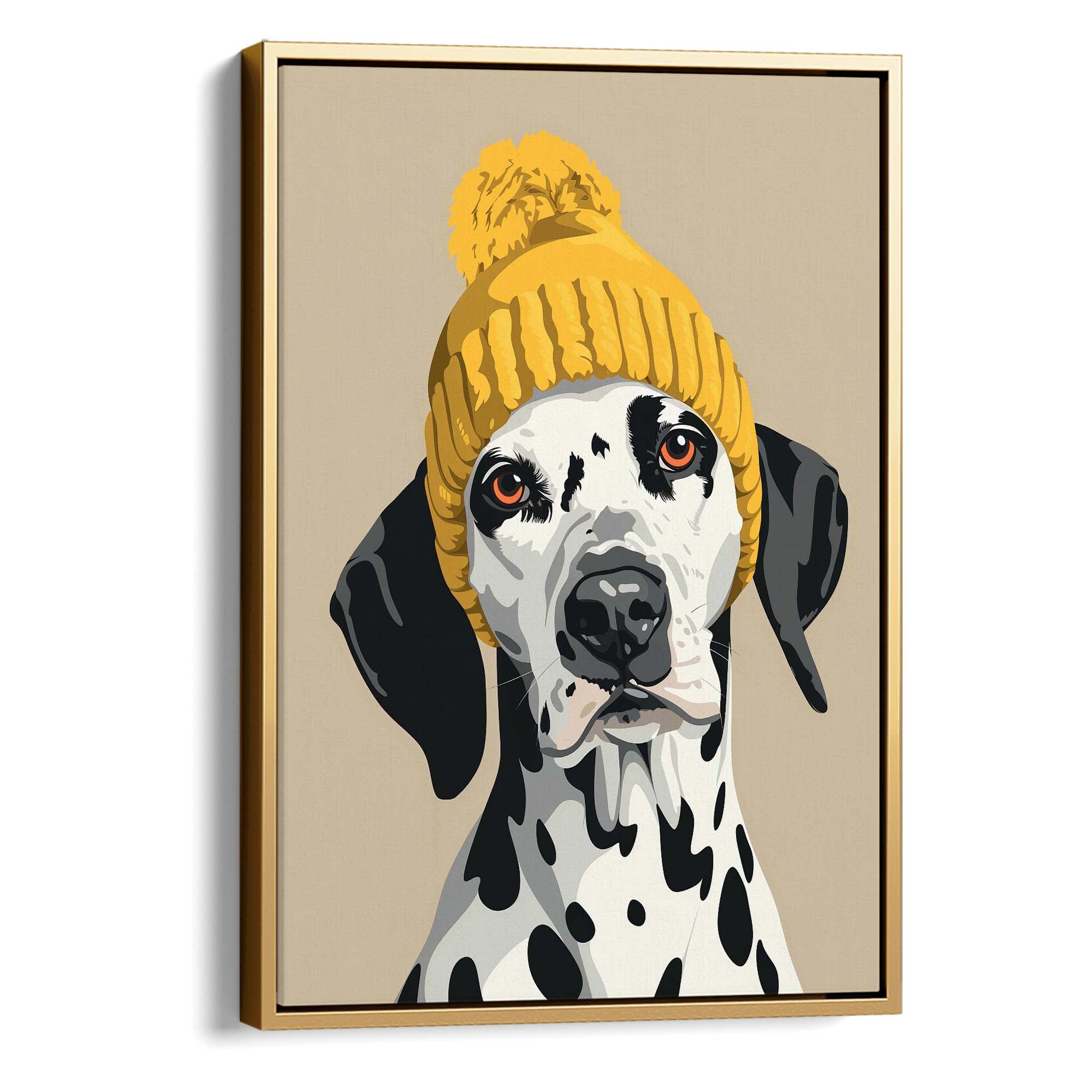 Bobble Hat Dalmatian Canvas Print Canvas Art Wildfrog Art