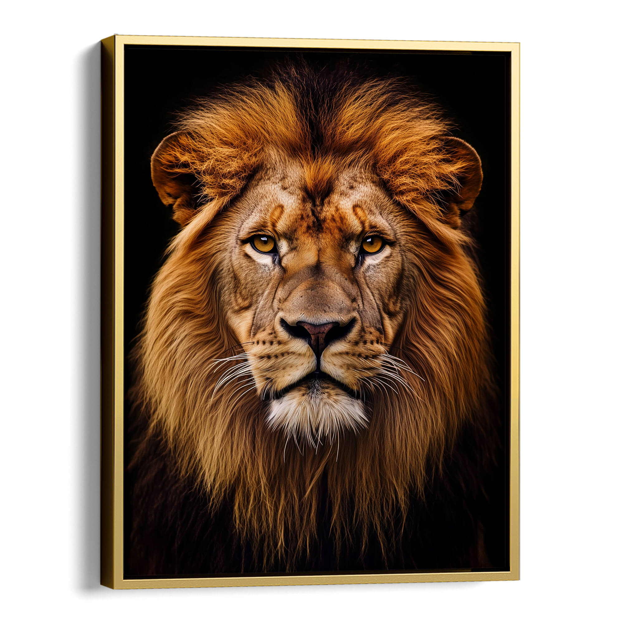 Close-Up Lion Portrait Canvas Print Canvas Art Wildfrog Art