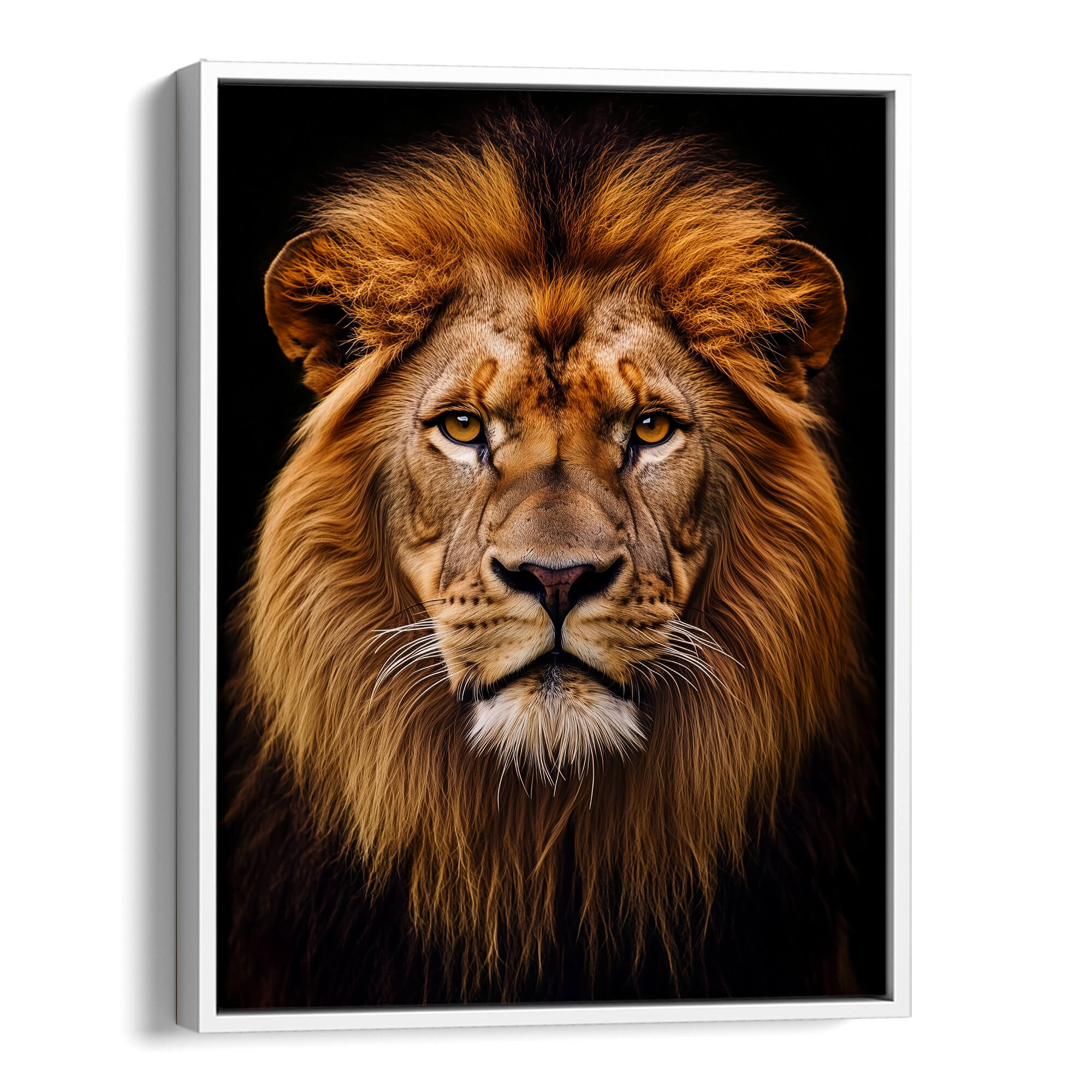 Close-Up Lion Portrait Canvas Print Canvas Art Wildfrog Art