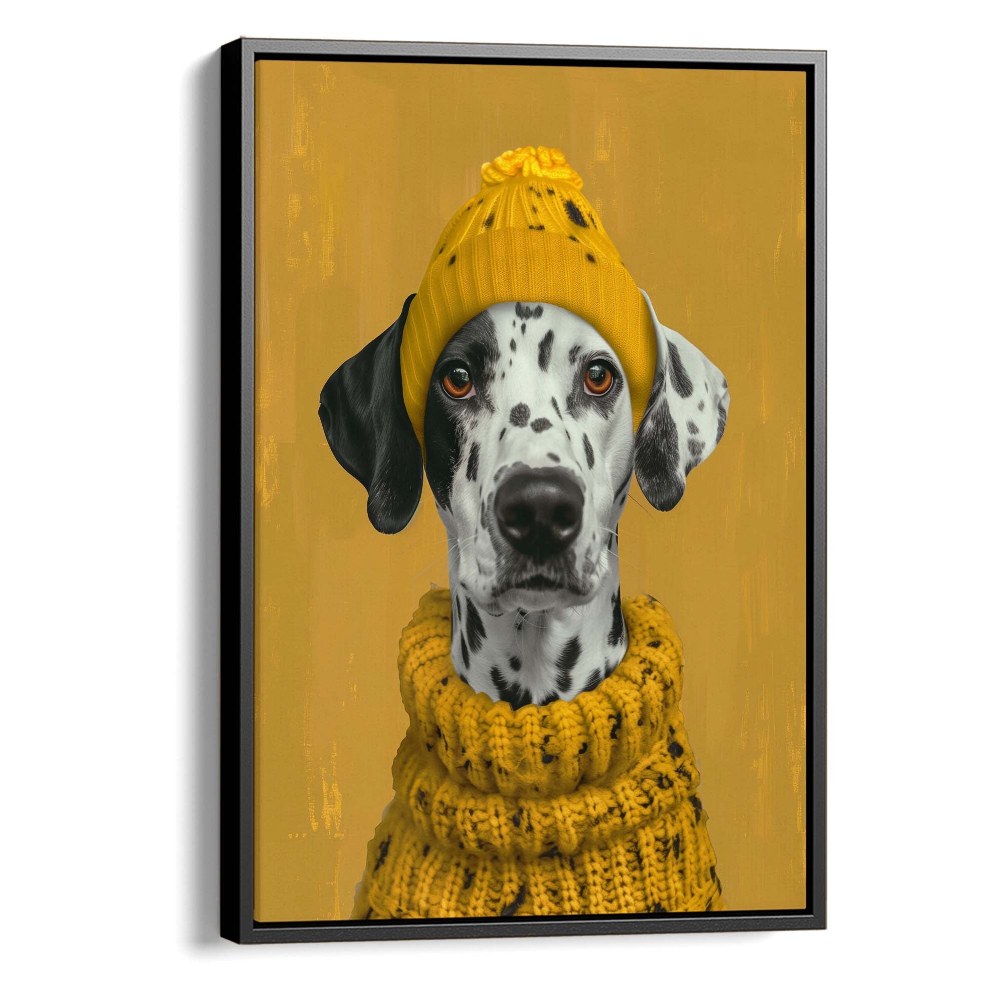 Cozy Knit Dalmatian Canvas Print Canvas Art Wildfrog Art