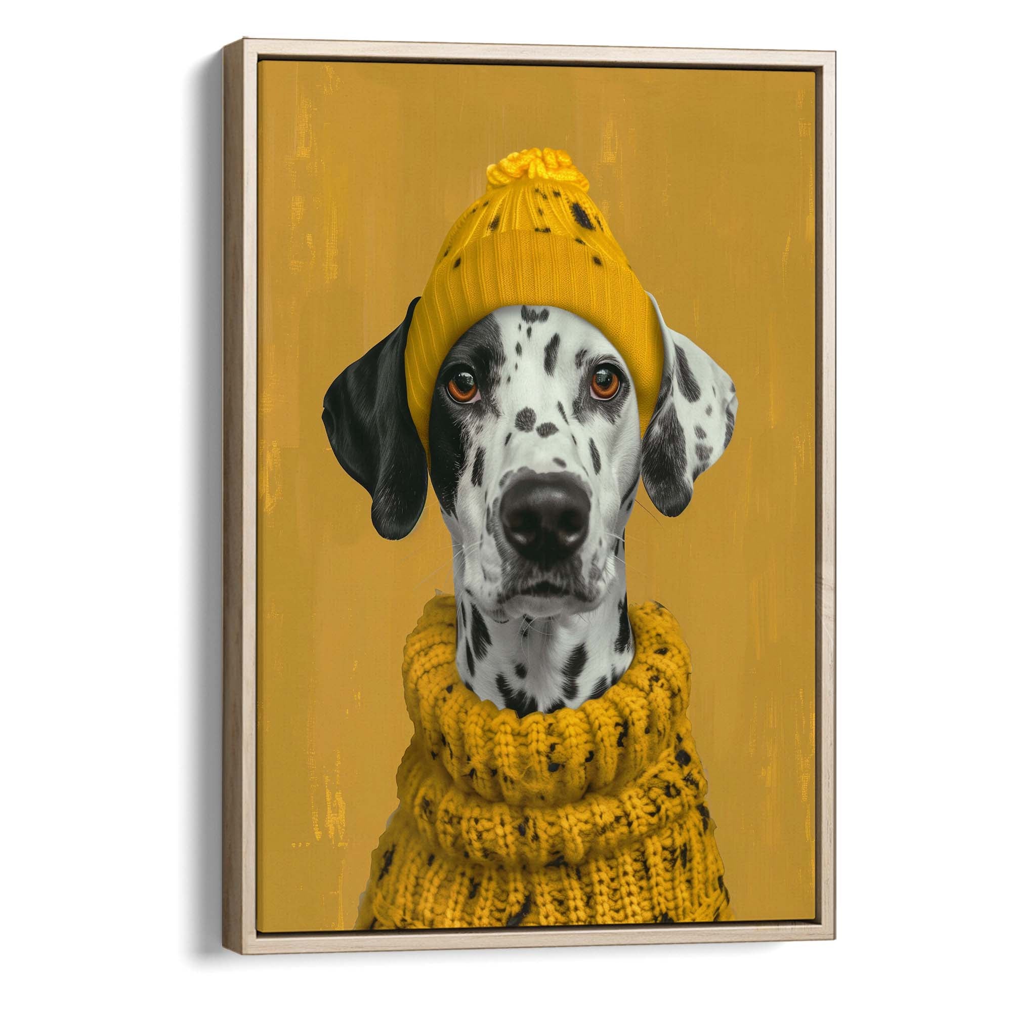 Cozy Knit Dalmatian Canvas Print Canvas Art Wildfrog Art