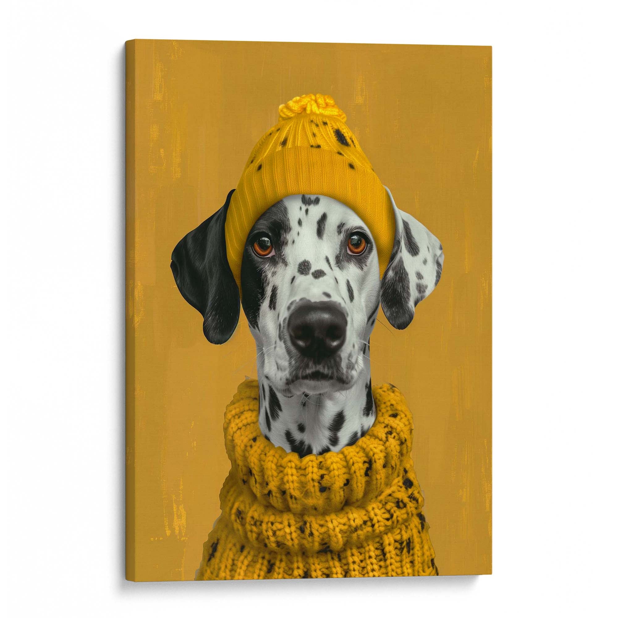 Cozy Knit Dalmatian Canvas Print Canvas Art Wildfrog Art
