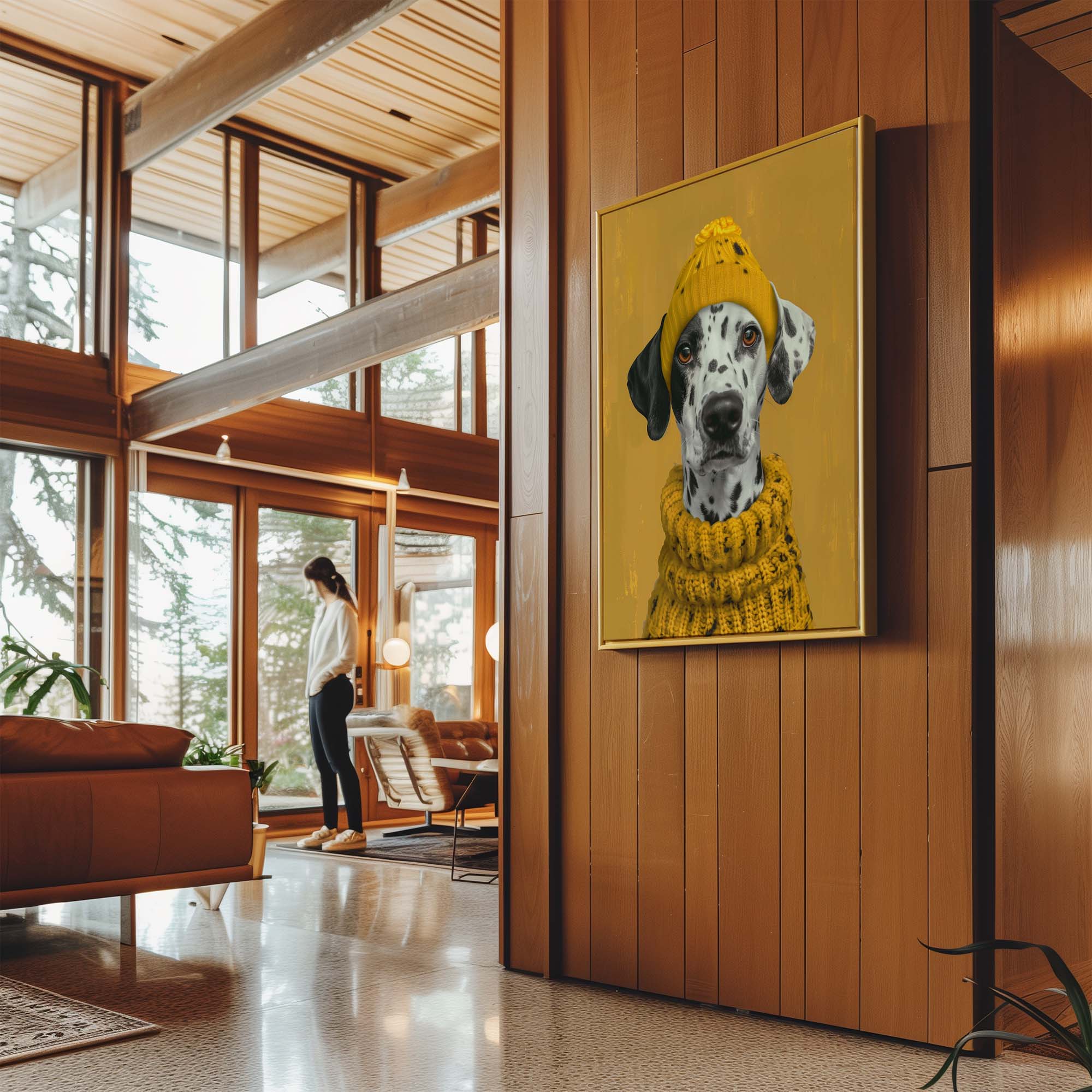 Cozy Knit Dalmatian Canvas Print Canvas Art Wildfrog Art