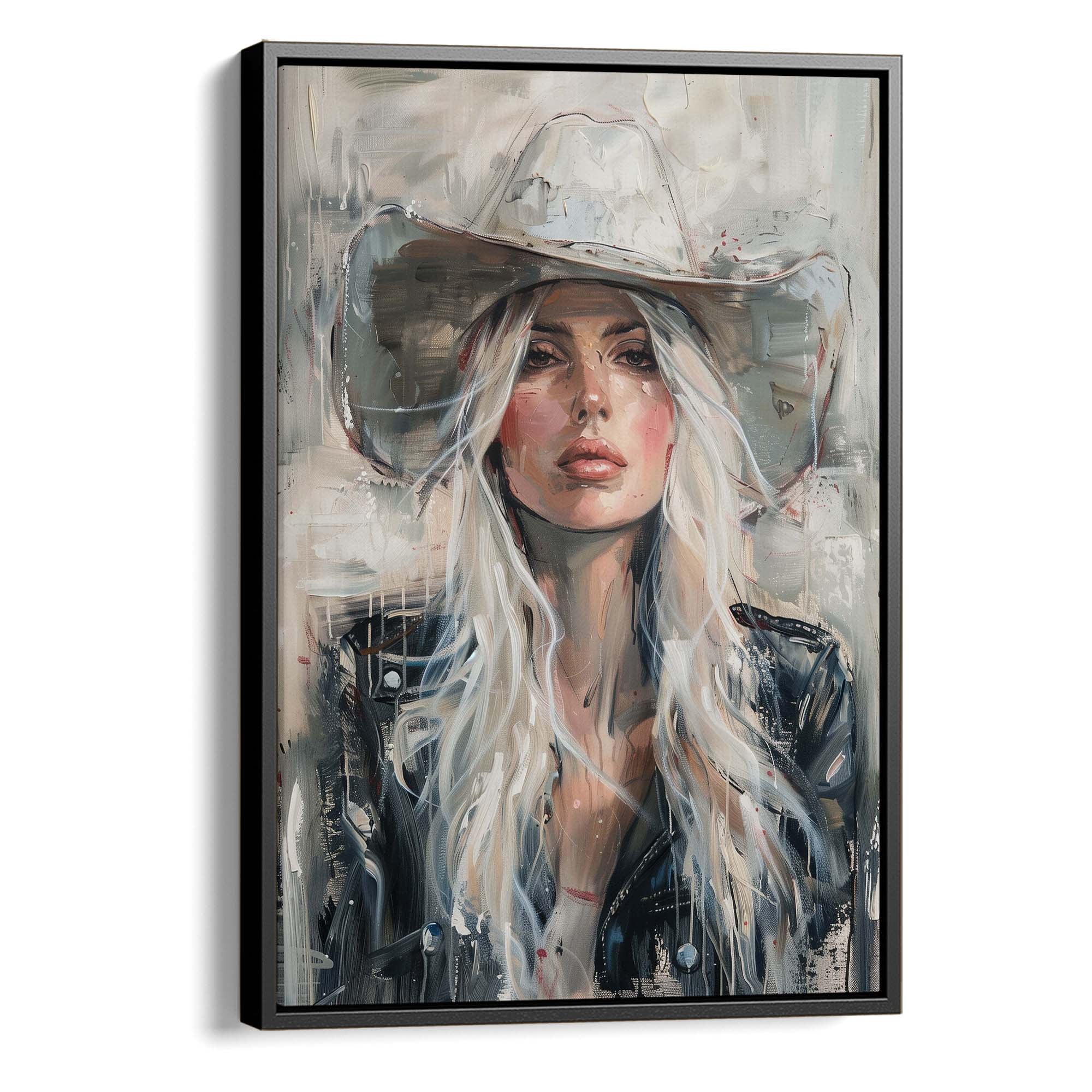 Cowgirl in the White Hat Canvas Print Canvas Art Wildfrog Art