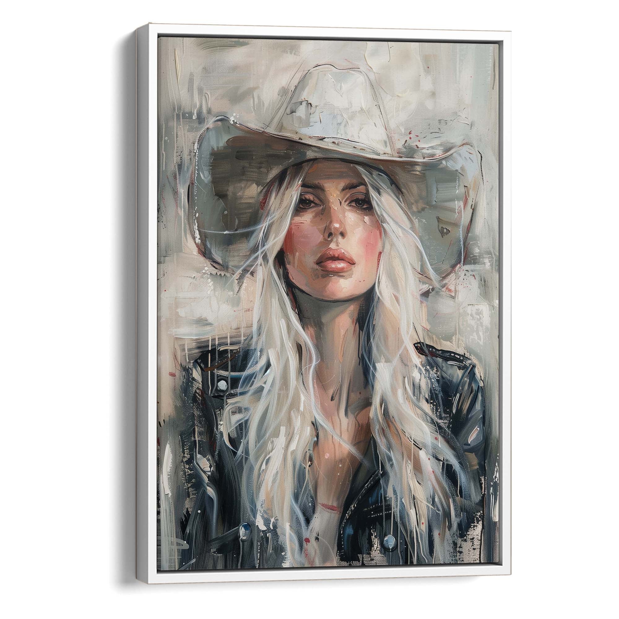 Cowgirl in the White Hat Canvas Print Canvas Art Wildfrog Art