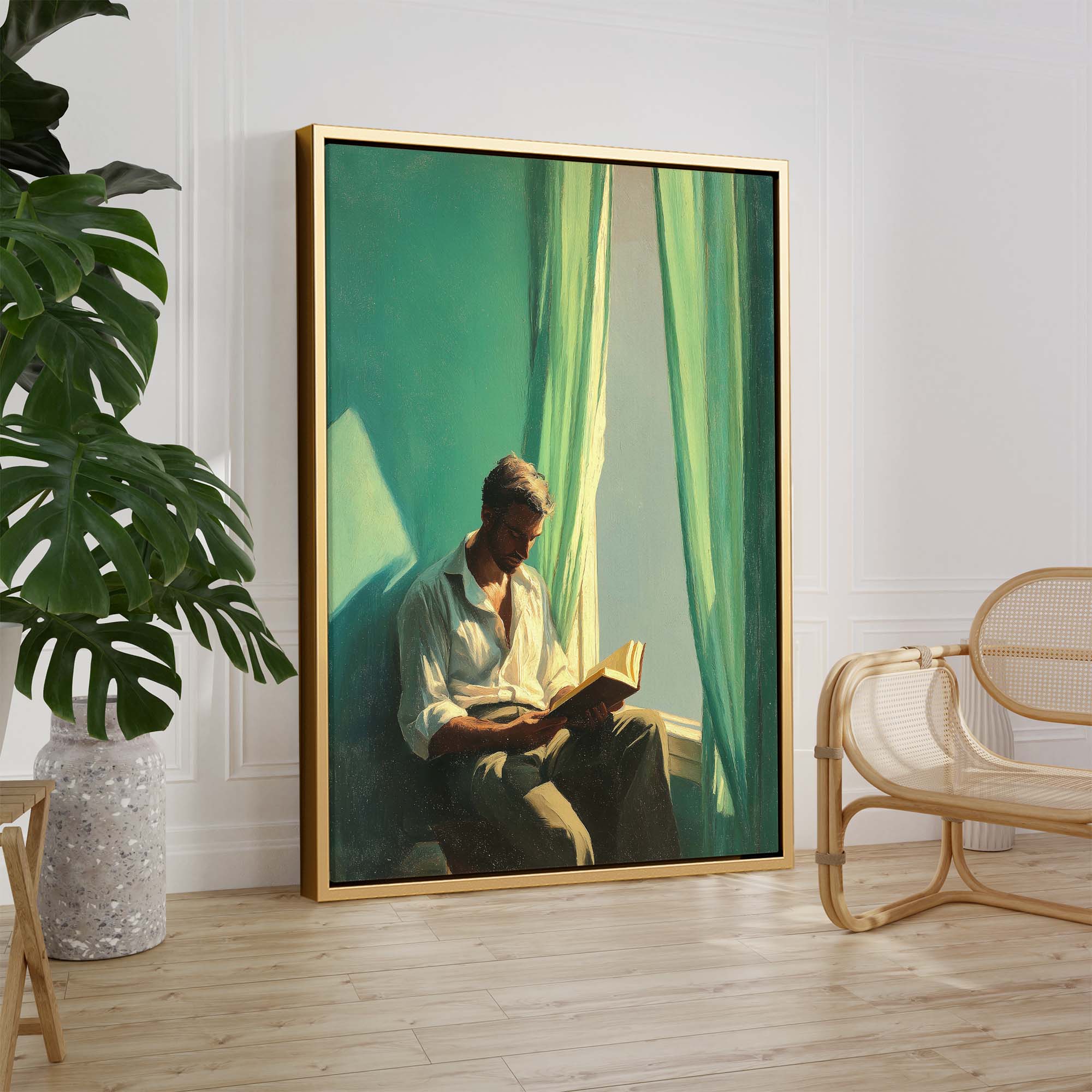 Curtain Reader Canvas Print Canvas Art Wildfrog Art