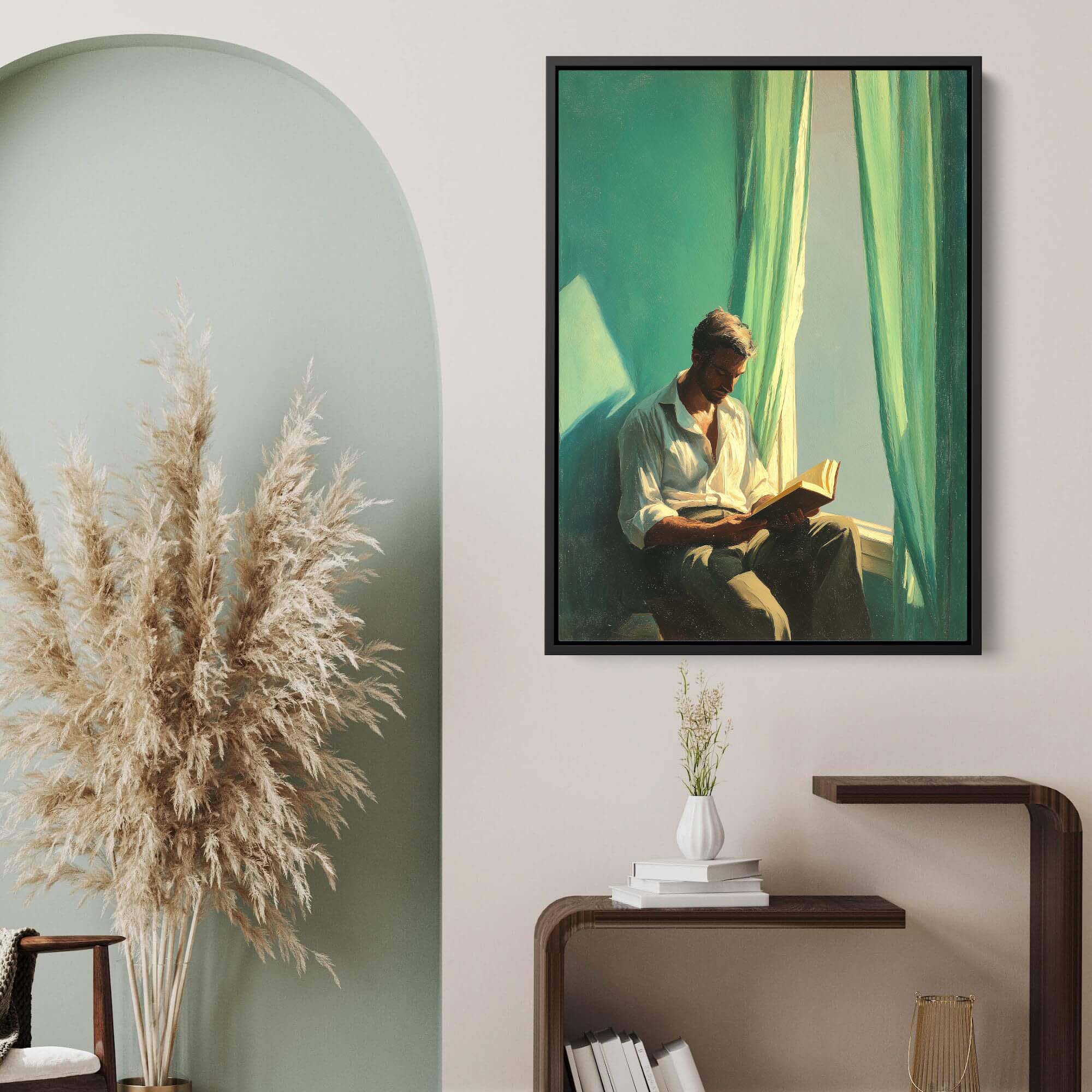 Curtain Reader Canvas Print Canvas Art Wildfrog Art