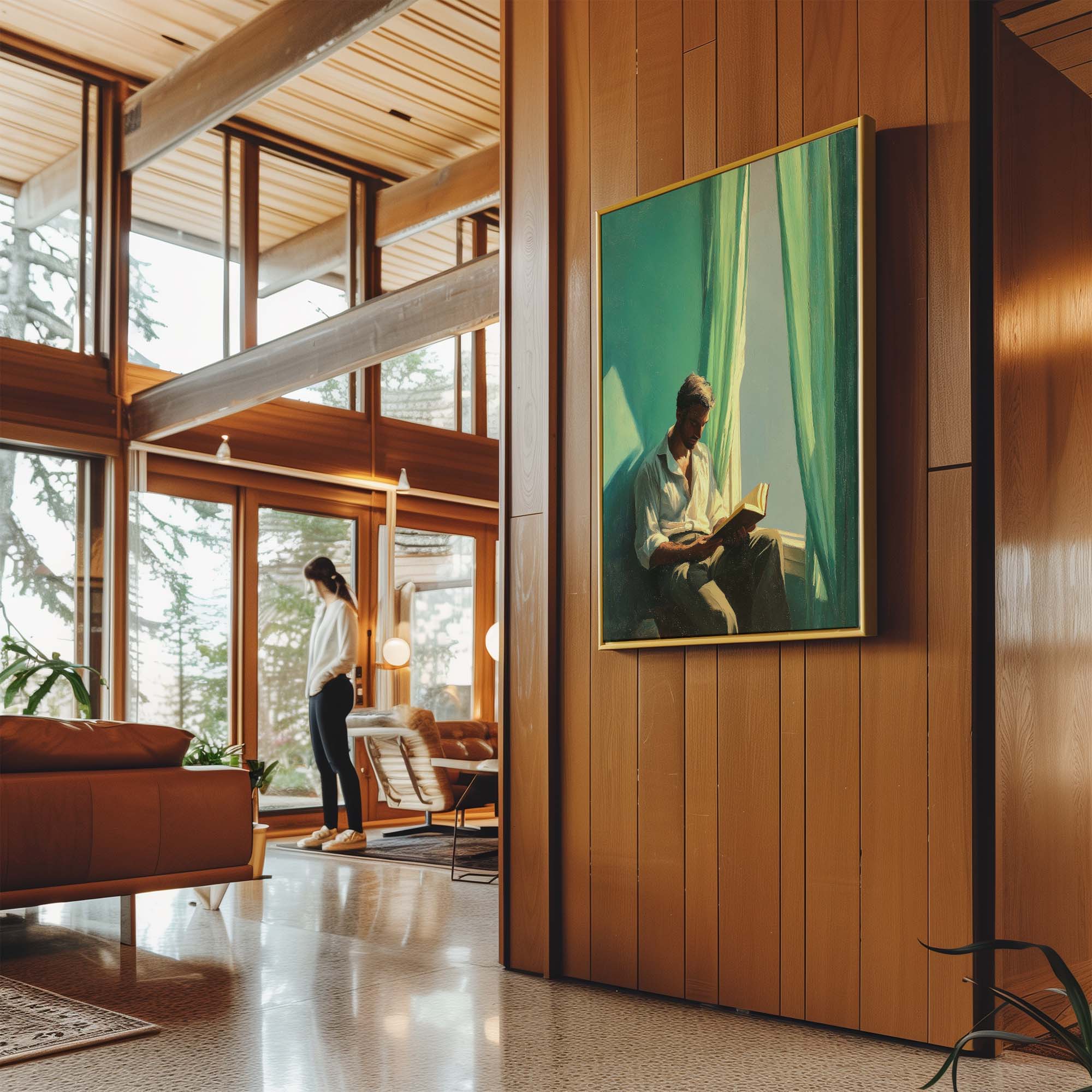 Curtain Reader Canvas Print Canvas Art Wildfrog Art