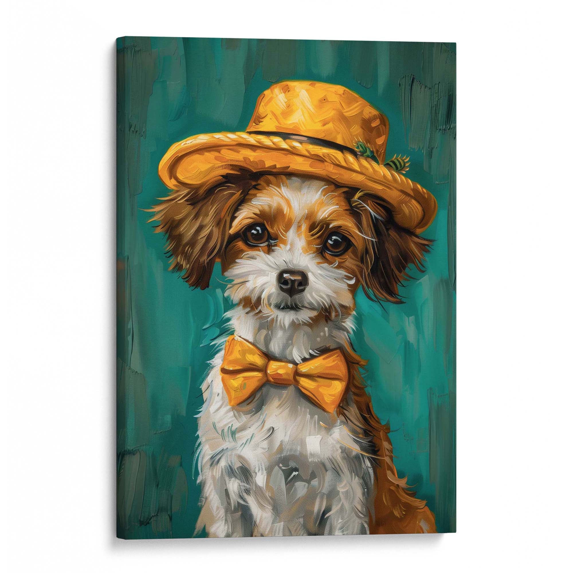 Dapper Dog in a Bowtie Canvas Print