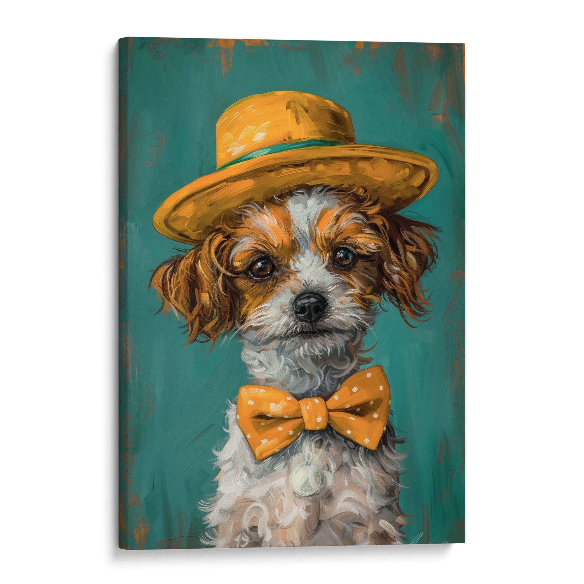 Dapper Polka Dog Canvas Print Canvas Art Wildfrog Art