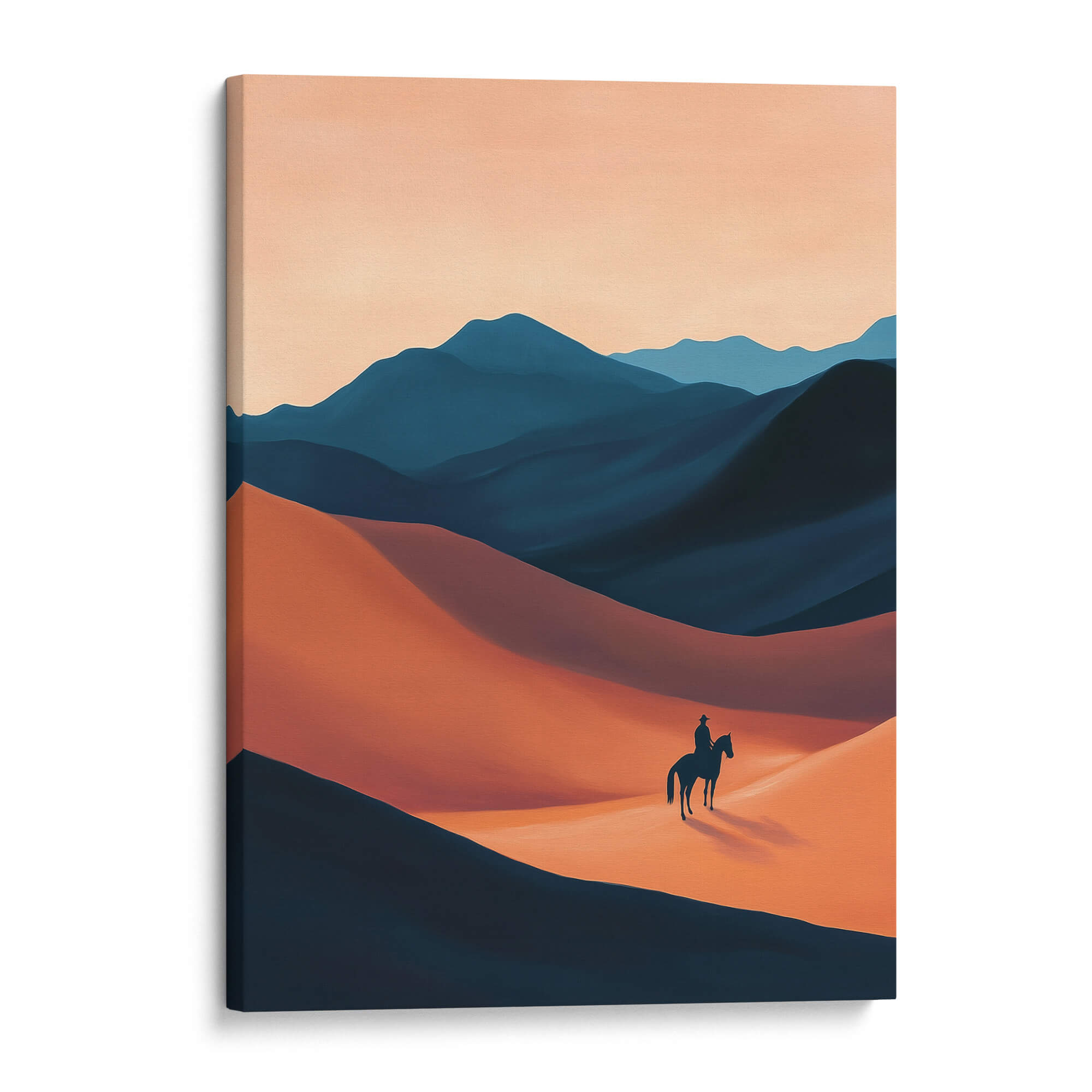 Dark Dune Western Silhouette Canvas Print Canvas Art Wildfrog Art
