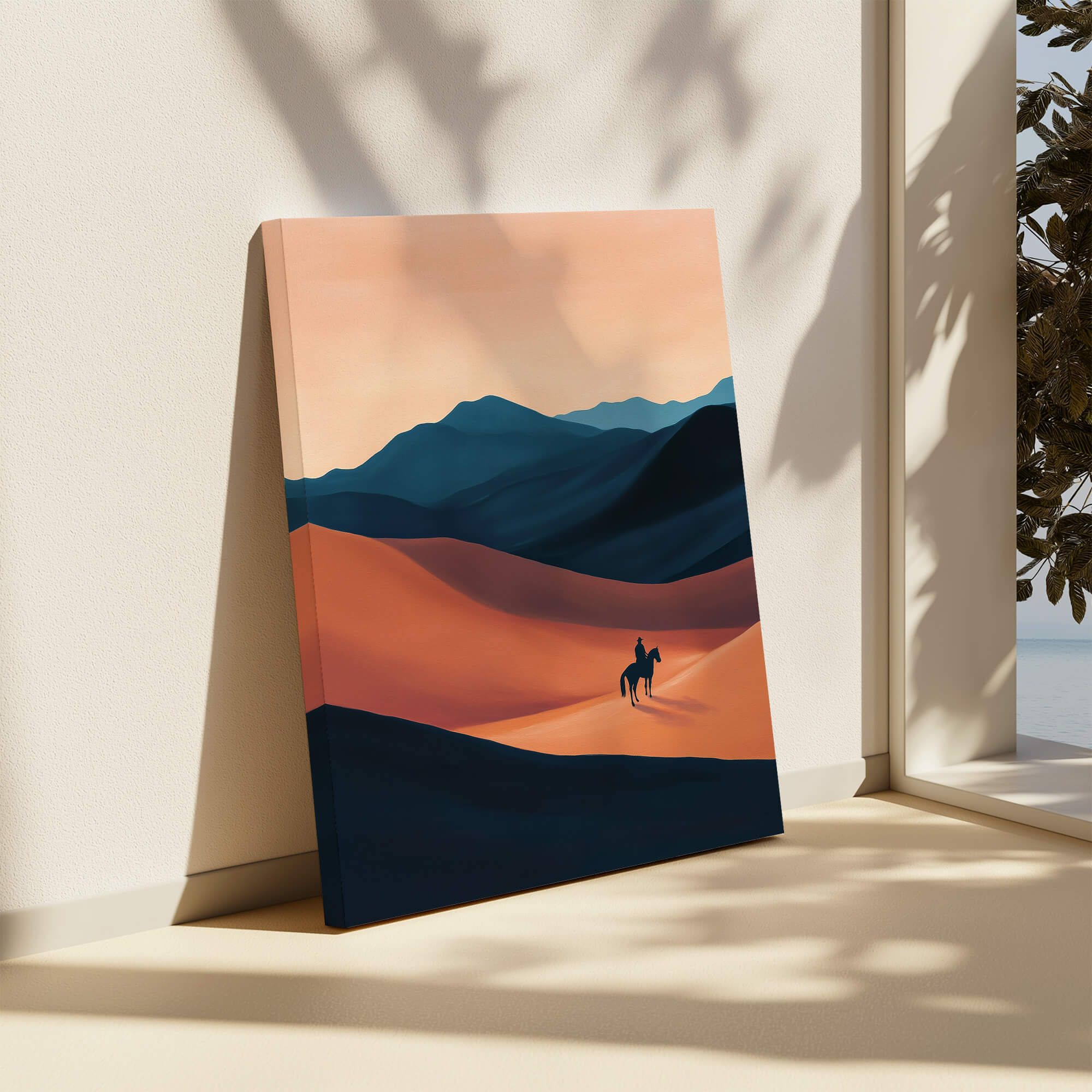 Dark Dune Western Silhouette Canvas Print Canvas Art Wildfrog Art