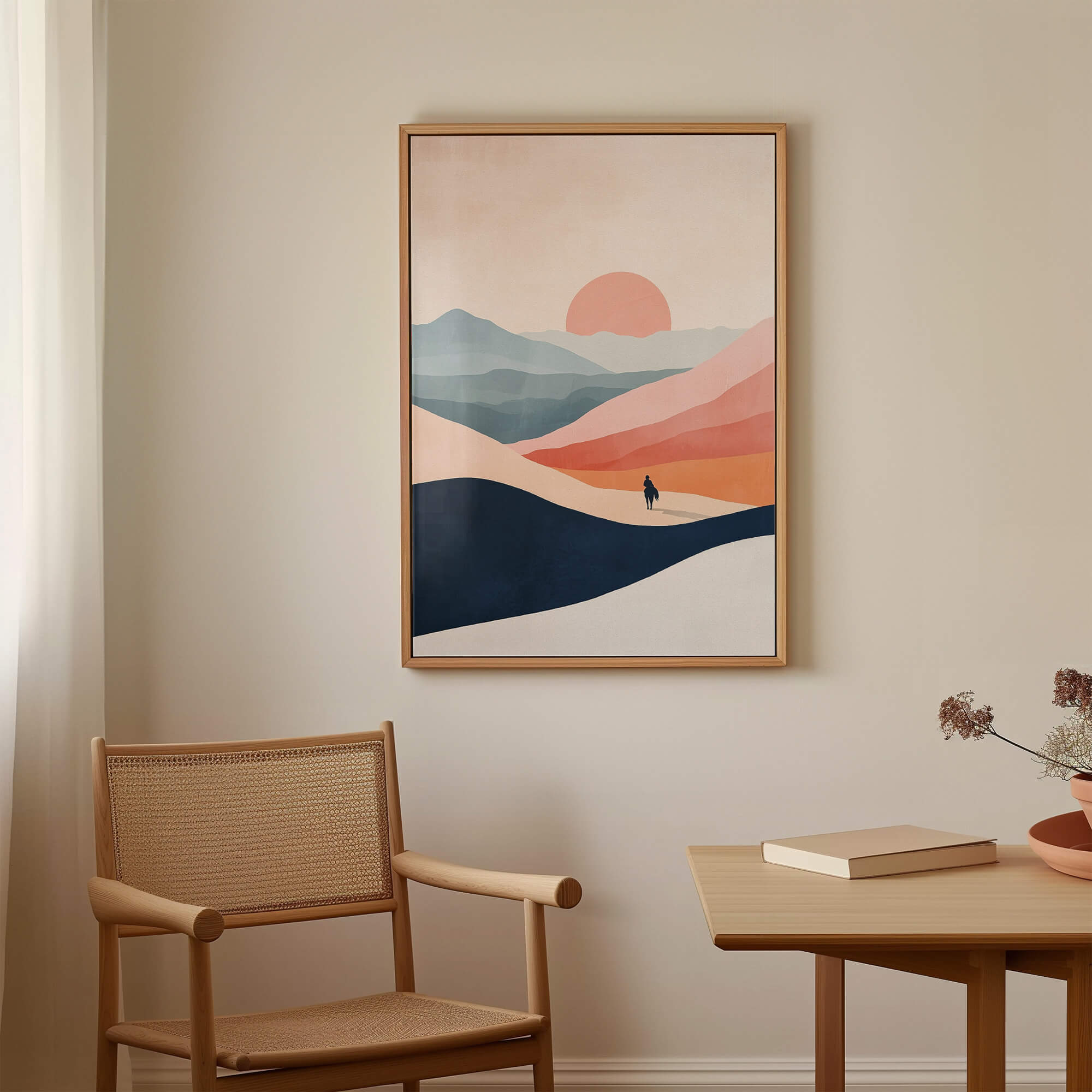 Desert Horizon Horse Rider Canvas Print Canvas Art Wildfrog Art