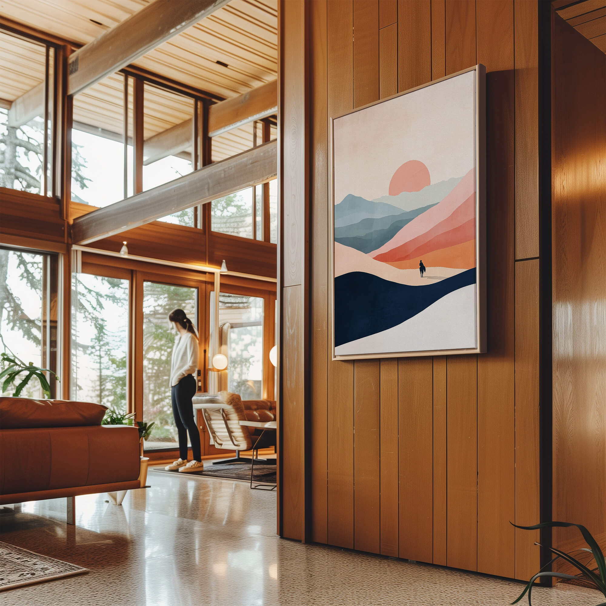 Desert Horizon Horse Rider Canvas Print Canvas Art Wildfrog Art