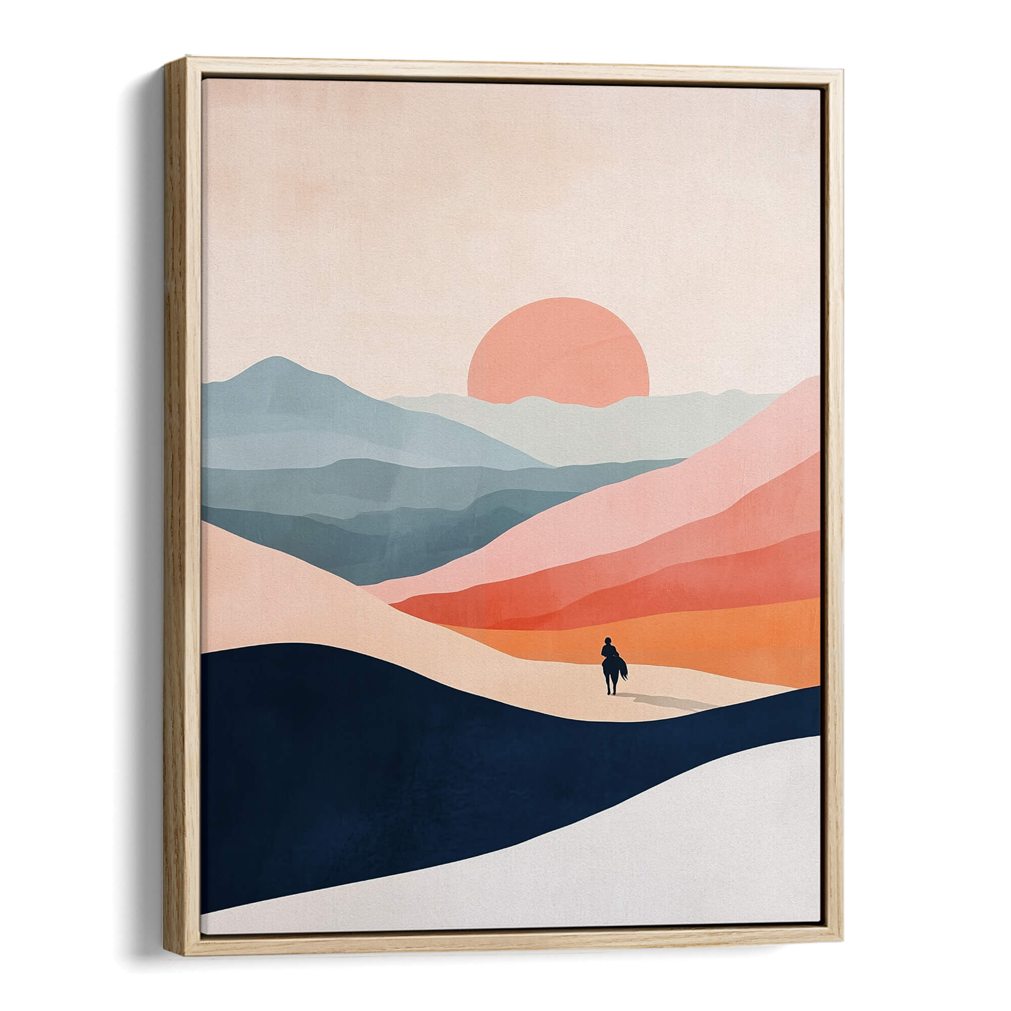 Desert Horizon Horse Rider Canvas Print Canvas Art Wildfrog Art