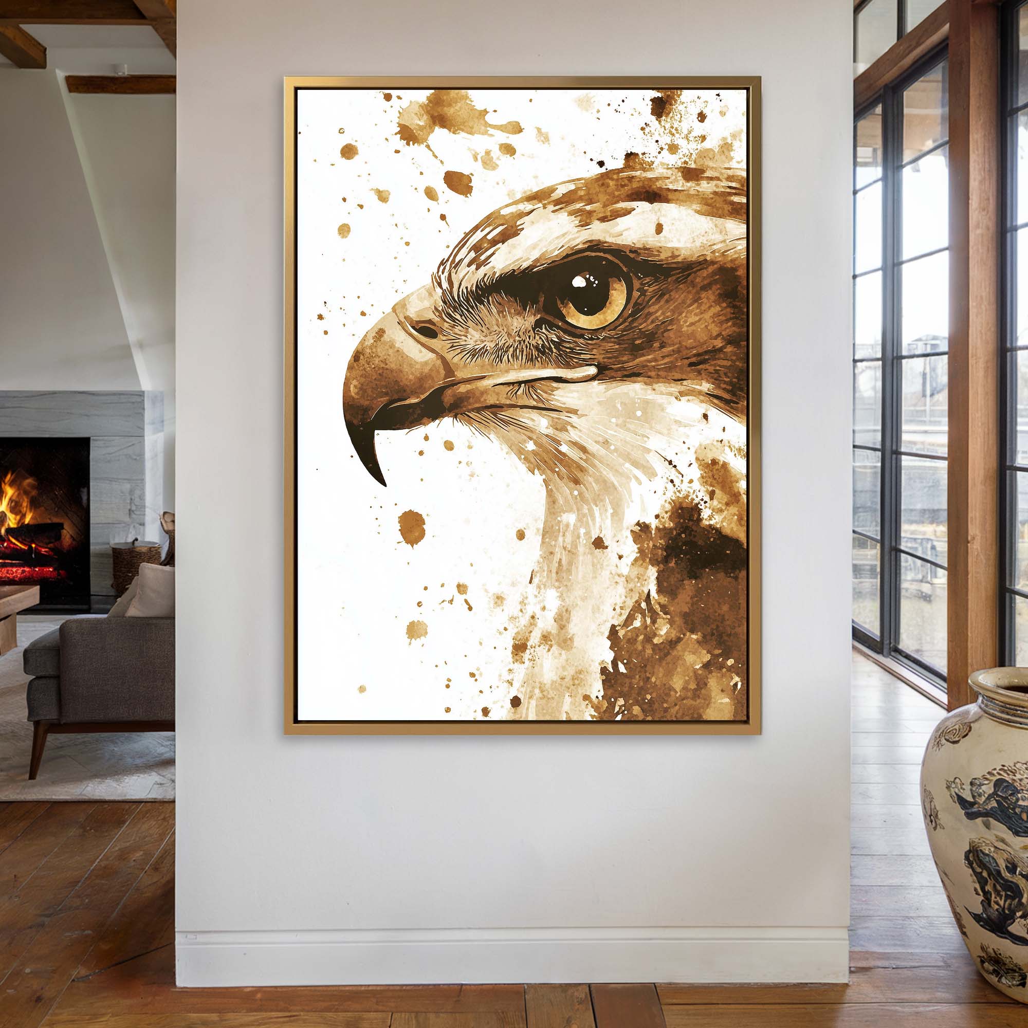 Eagle Eye Splash Canvas Print Canvas Art Wildfrog Art