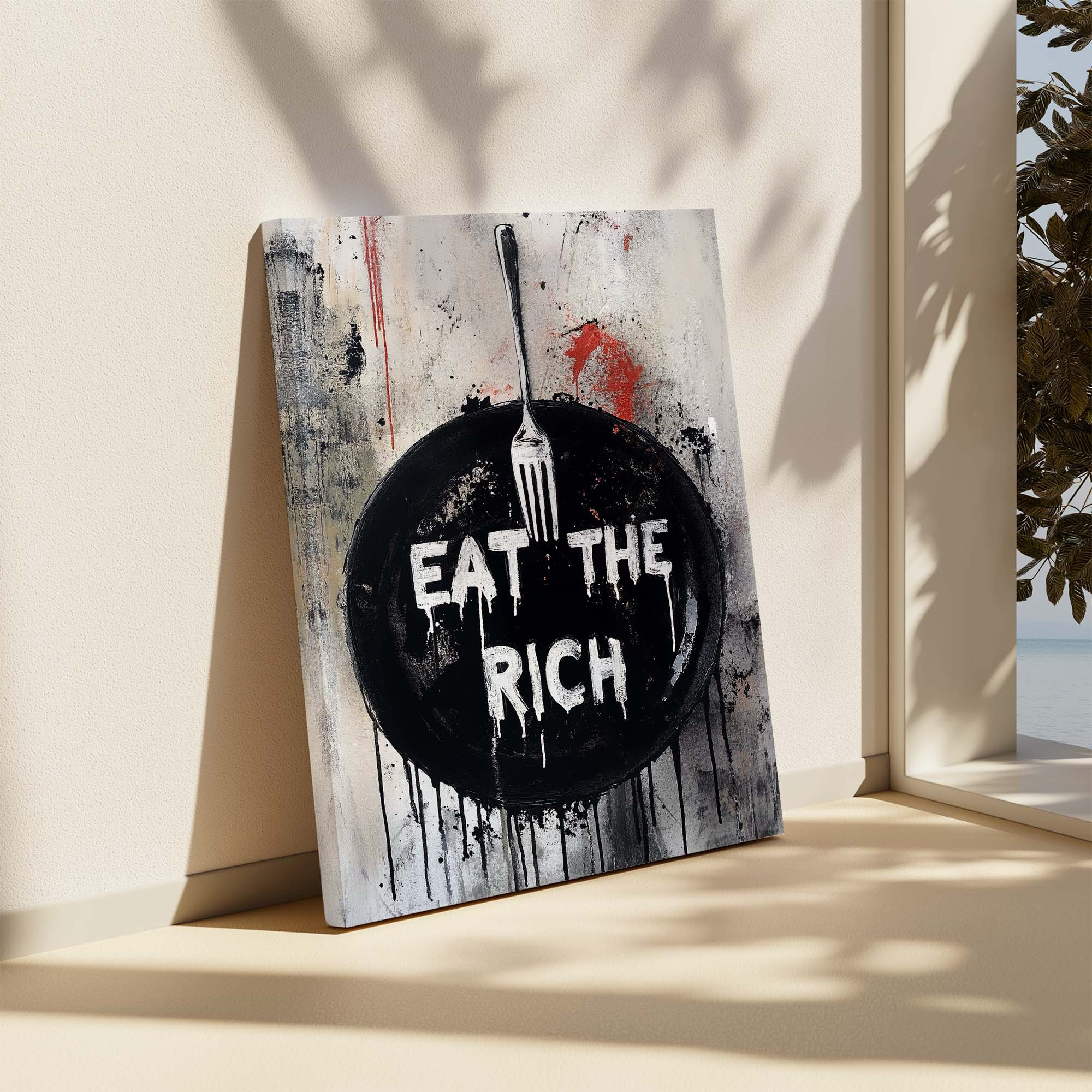 Eat the Rich No2 Canvas Print Canvas Art Wildfrog Art