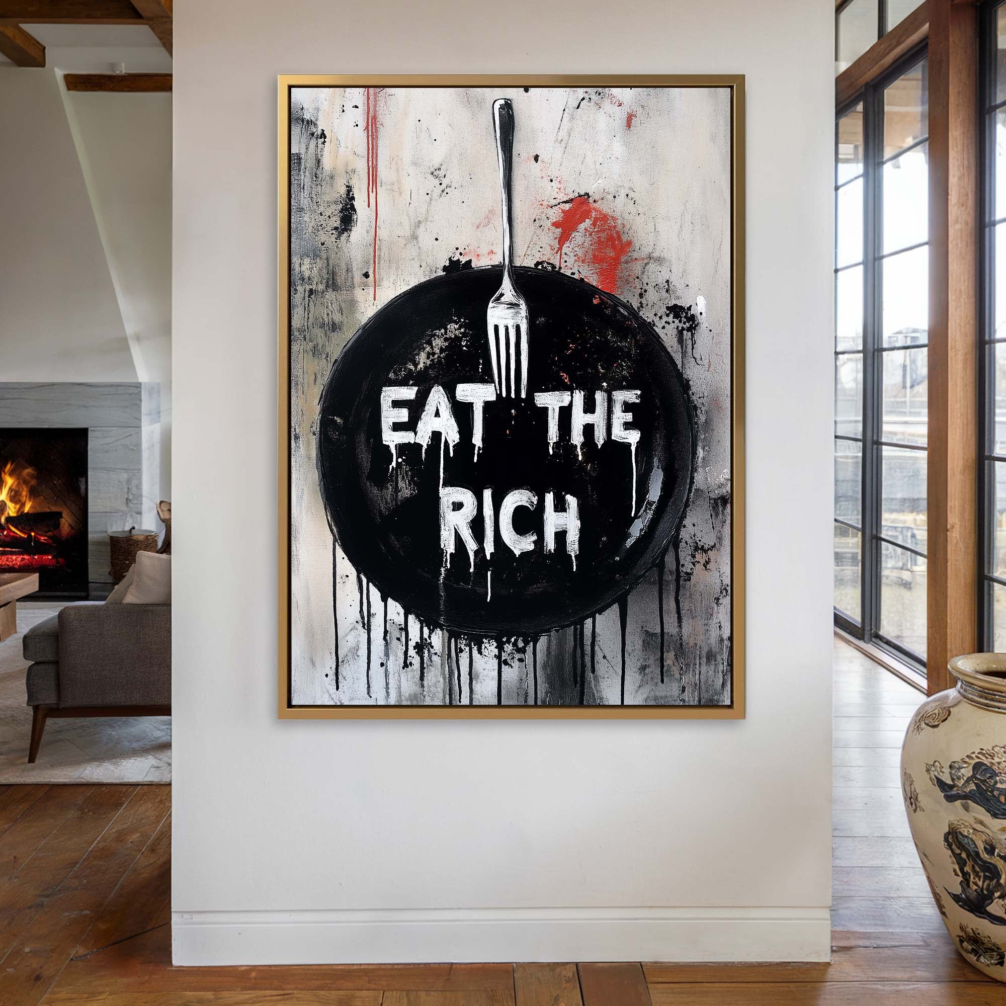 Eat the Rich No2 Canvas Print Canvas Art Wildfrog Art
