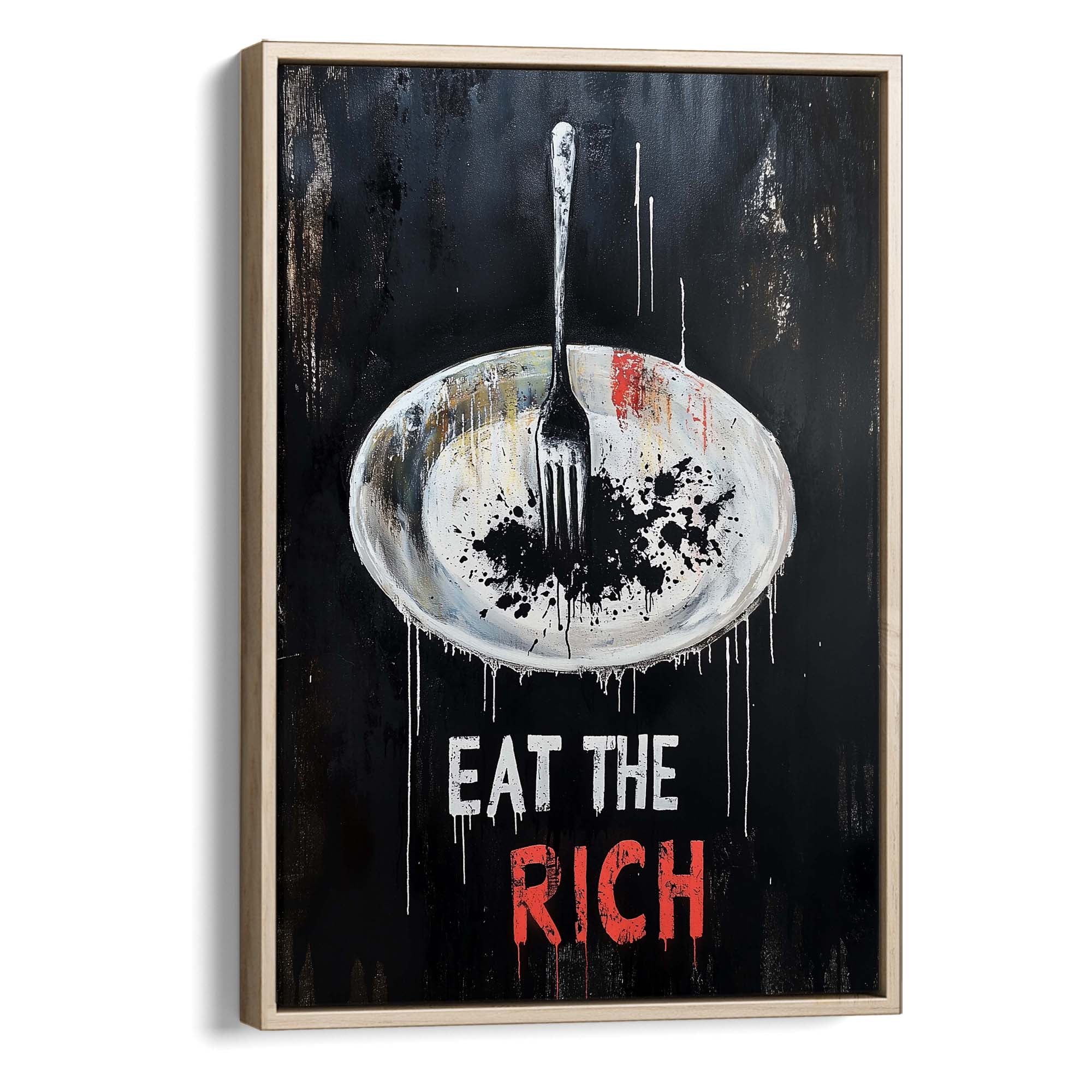 Eat the Rich No3 Canvas Print Canvas Art Wildfrog Art
