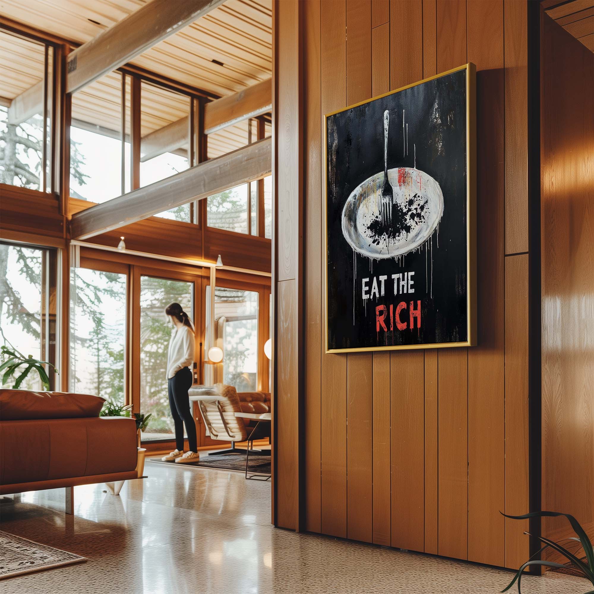 Eat the Rich No3 Canvas Print Canvas Art Wildfrog Art