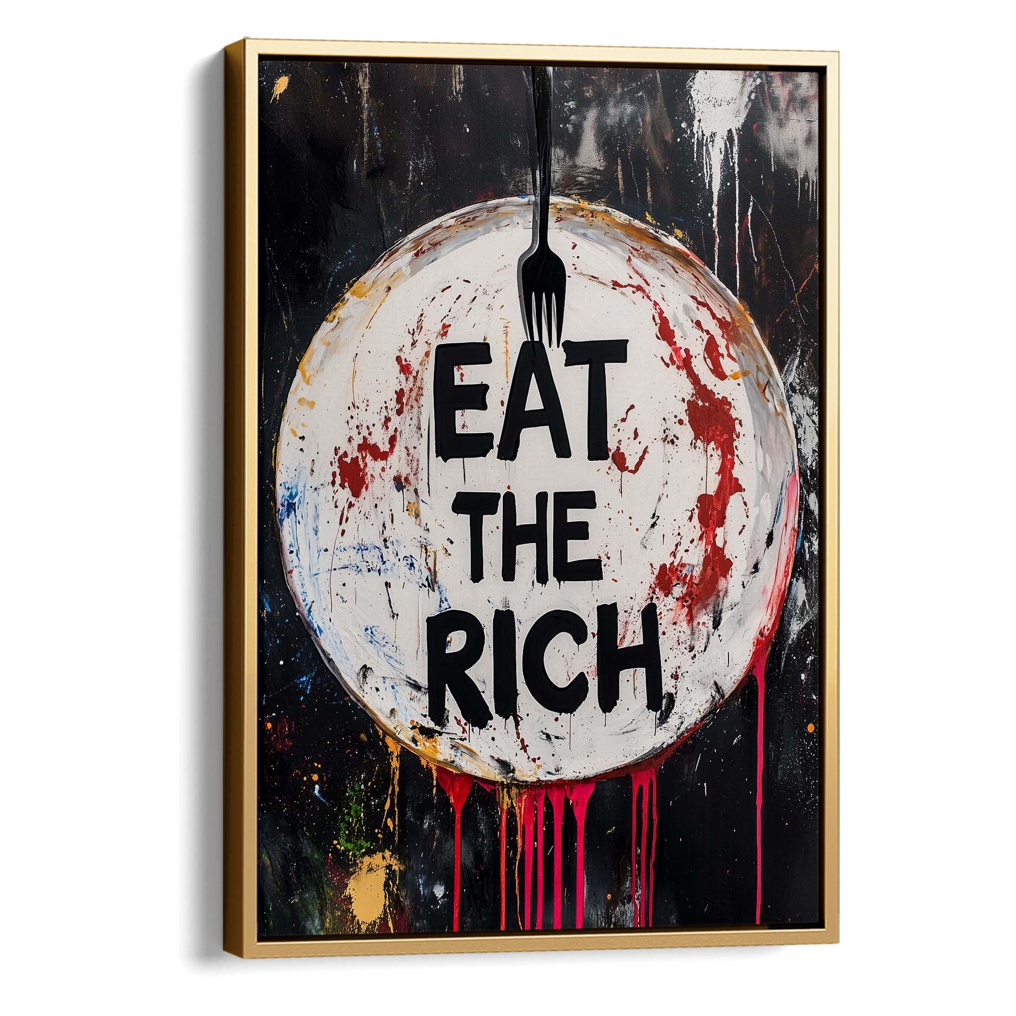 Eat the Rich No4 Canvas Print Canvas Art Wildfrog Art