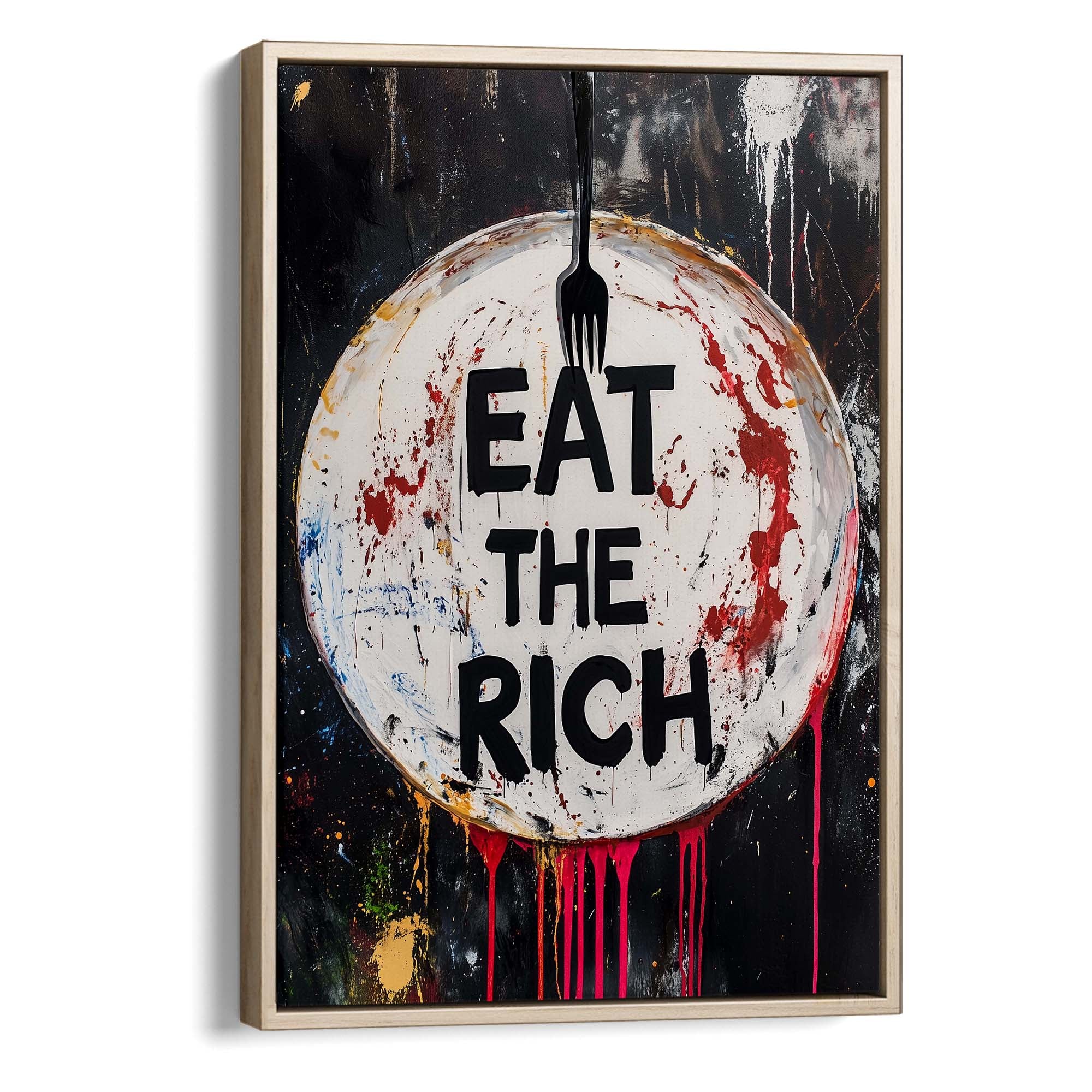 Eat the Rich No4 Canvas Print Canvas Art Wildfrog Art