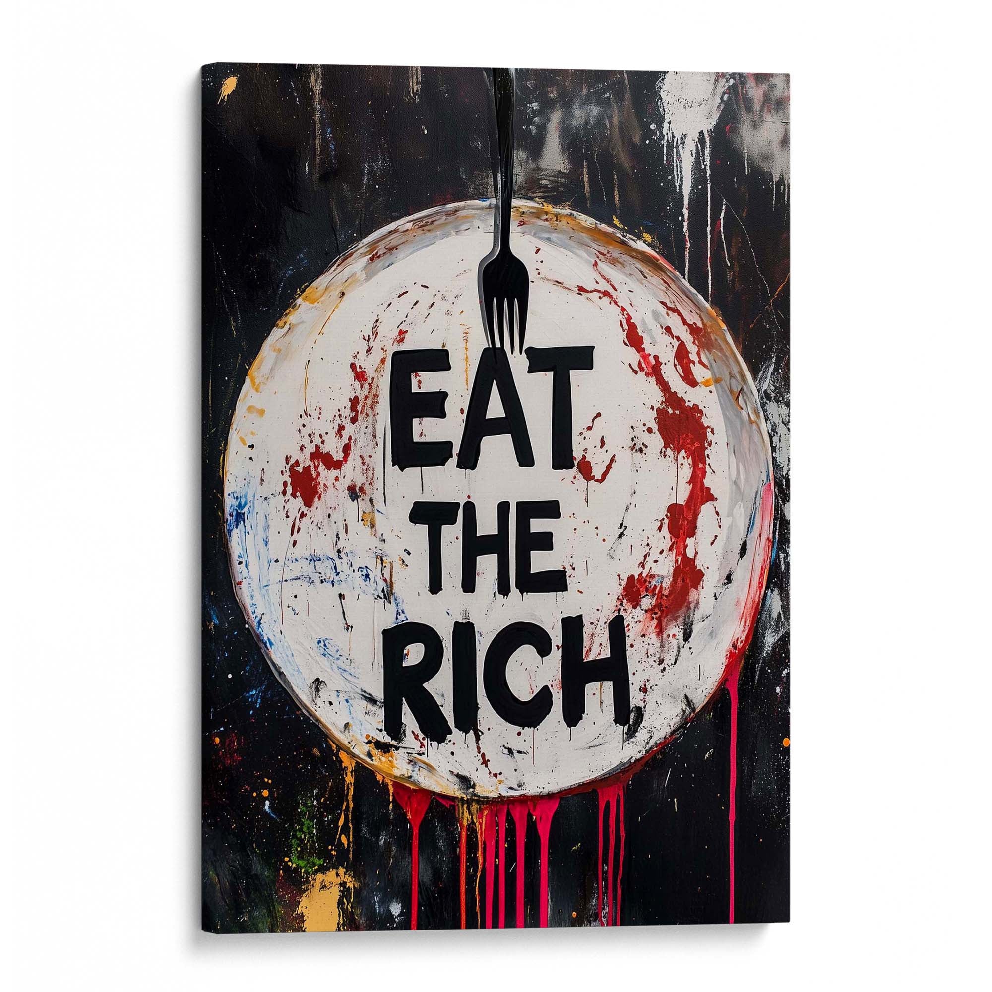 Eat the Rich No4 Canvas Print Canvas Art Wildfrog Art