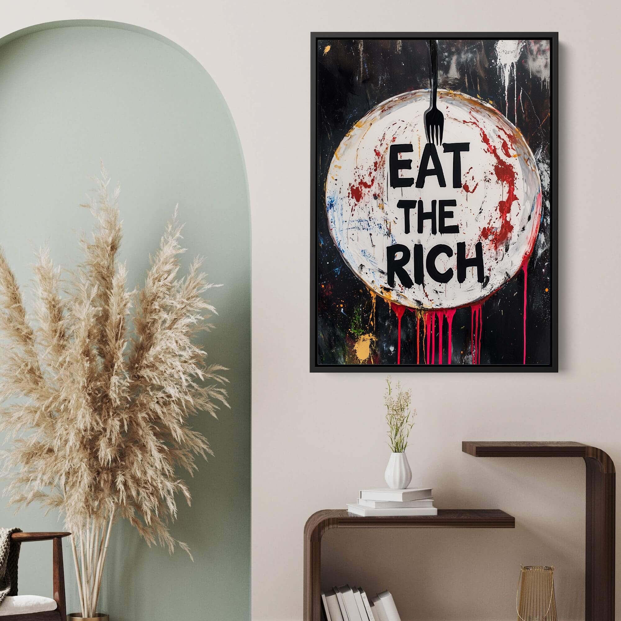 Eat the Rich No4 Canvas Print Canvas Art Wildfrog Art