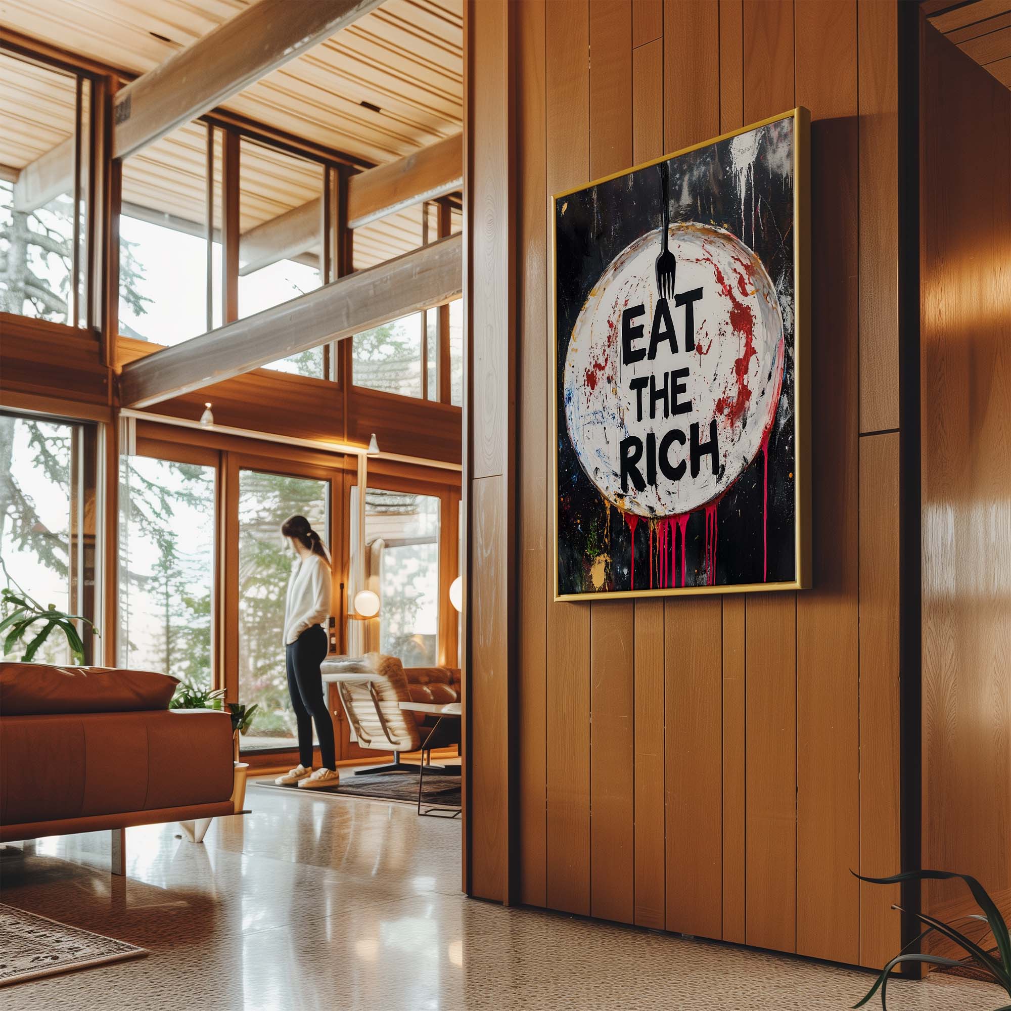 Eat the Rich No4 Canvas Print Canvas Art Wildfrog Art