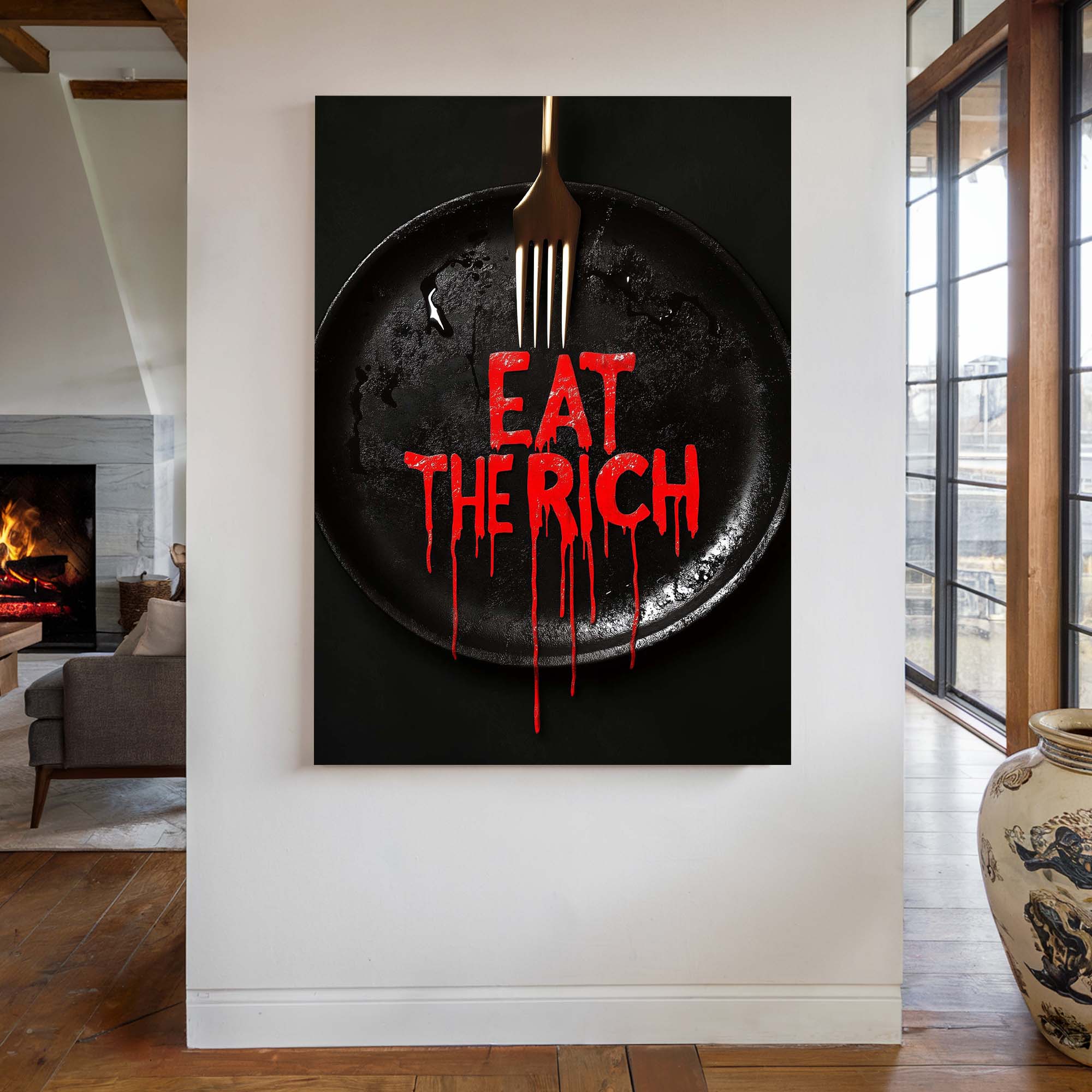 Eat the Rich Canvas Print Canvas Art Wildfrog Art